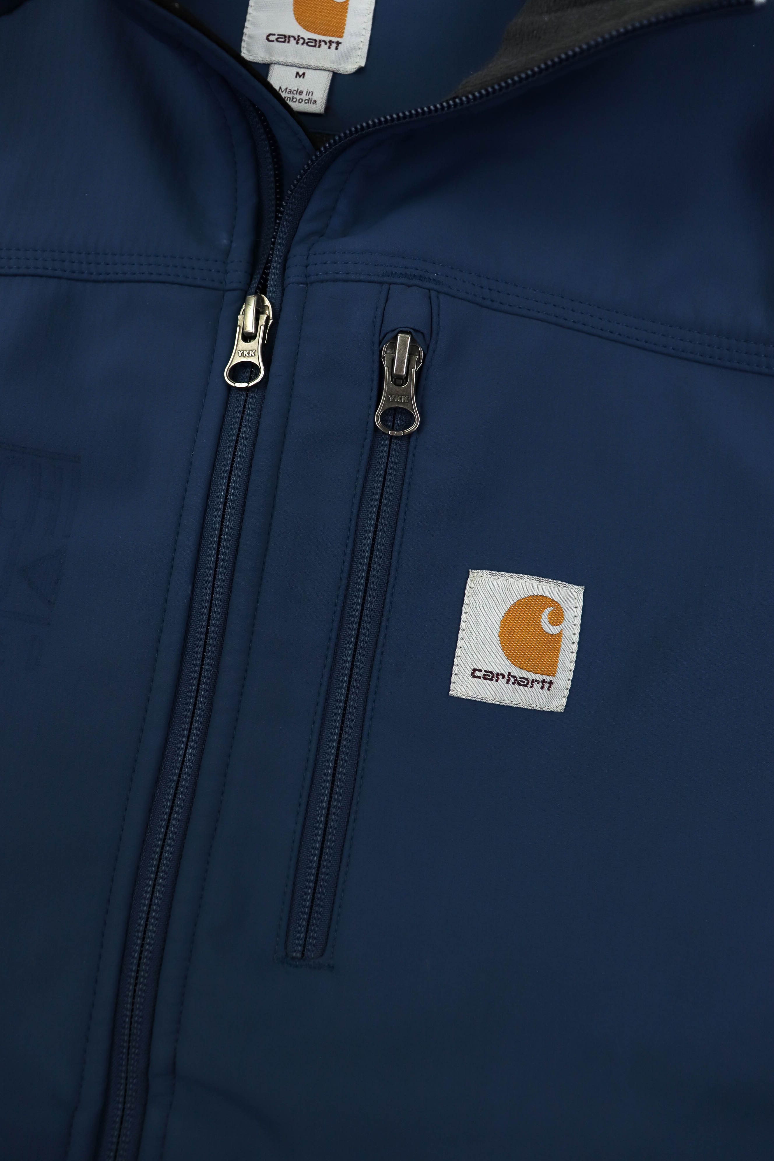 Carhartt Carhartt Distressed Blue Soft Shell Denwood Zip Work Jacket Size US M / EU 48-50 / 2 - 4 Thumbnail