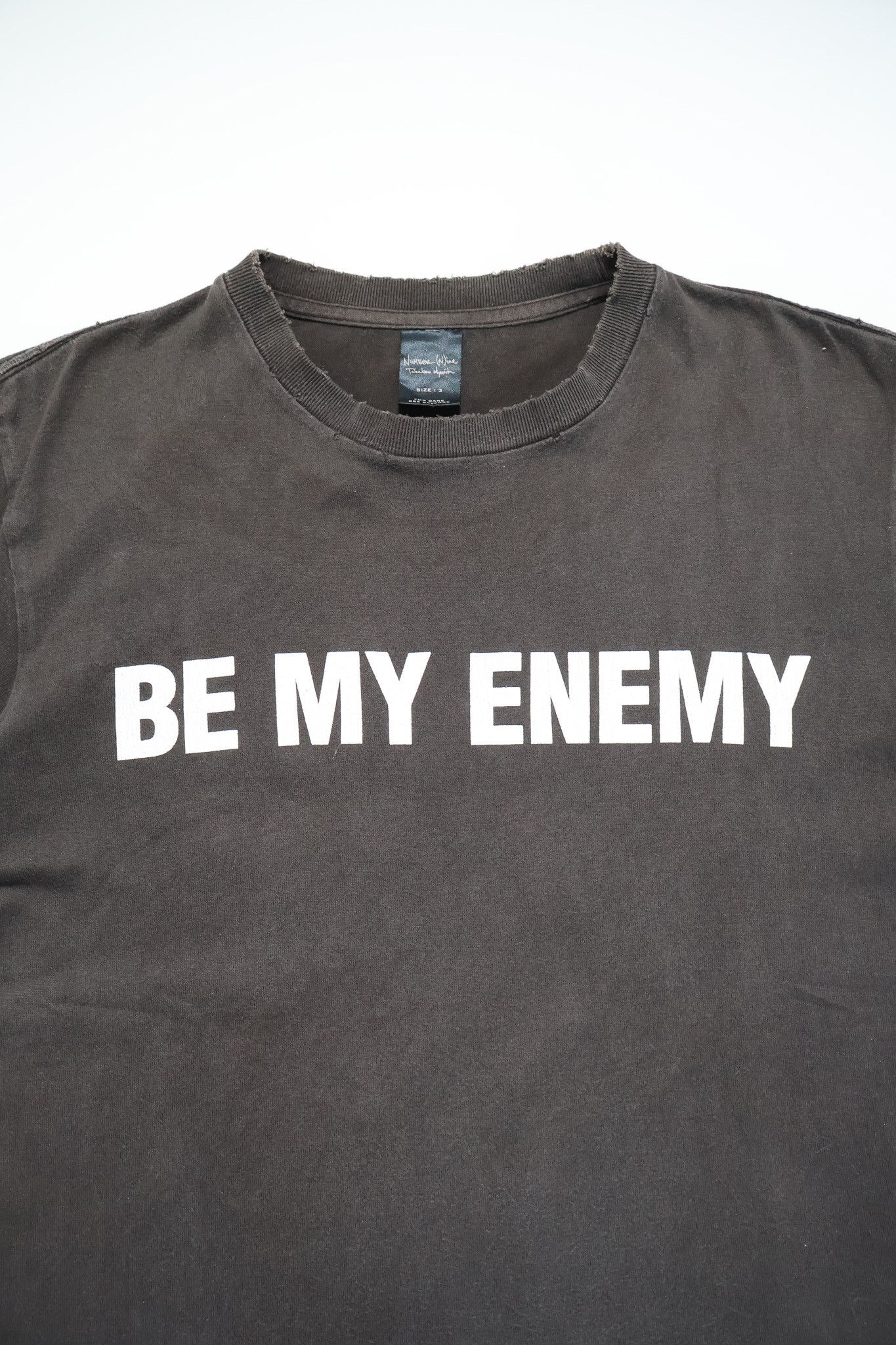 Number (N)ine Number (N)ine SS04 'Be My Enemy' Distressed Graphic Shirt Size US L / EU 52-54 / 3 - 2 Thumbnail