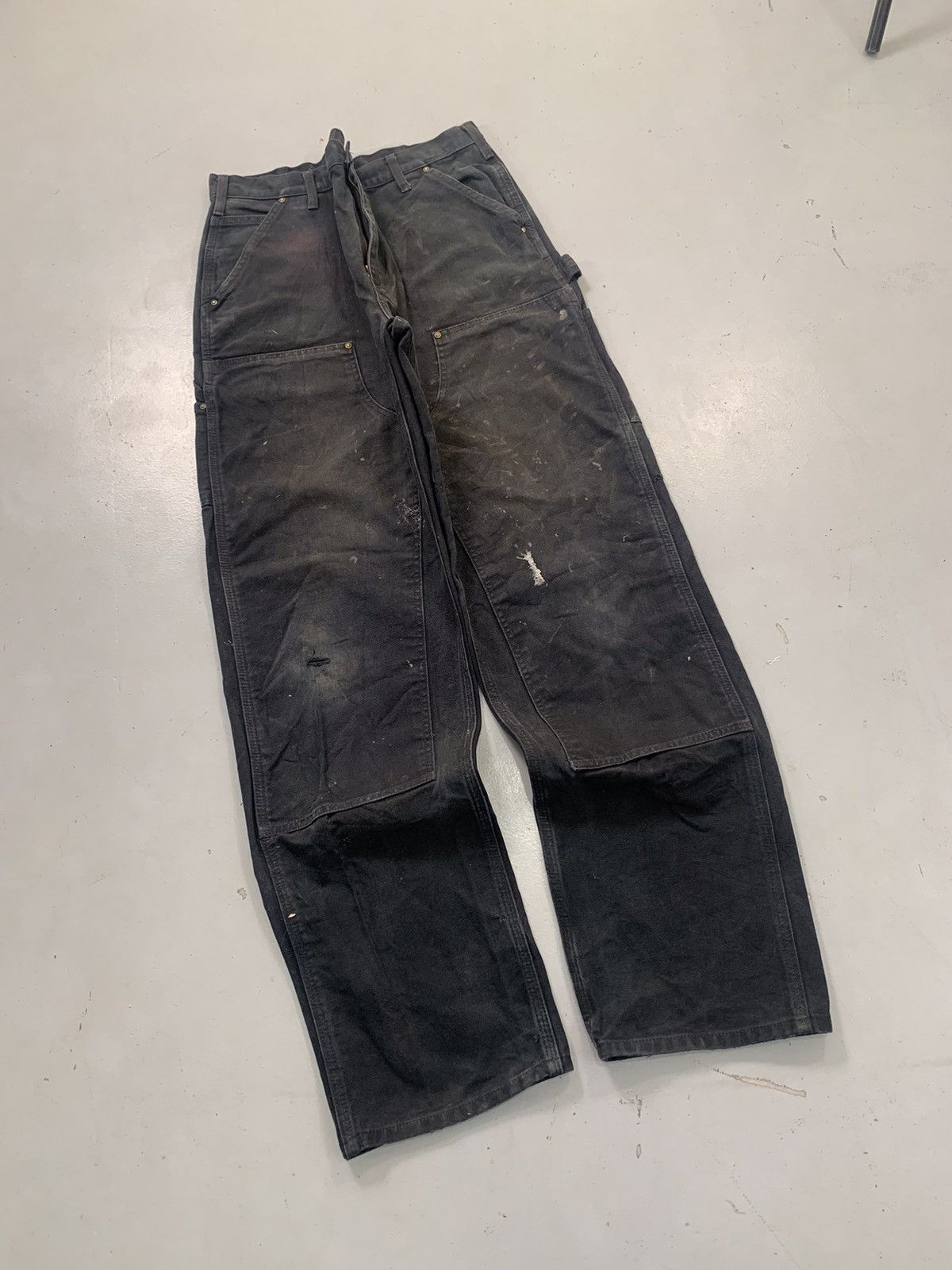 Vintage Carhartt b01 BLK double knee denim