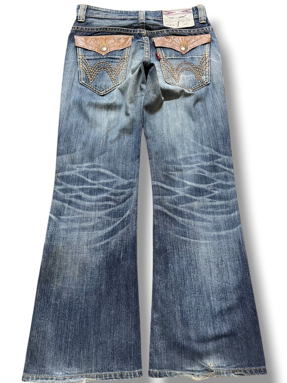 Edwin Vintage Edwin XV Flare Ripped Distressed Denim Size US 32 / EU 48 - 5 Thumbnail