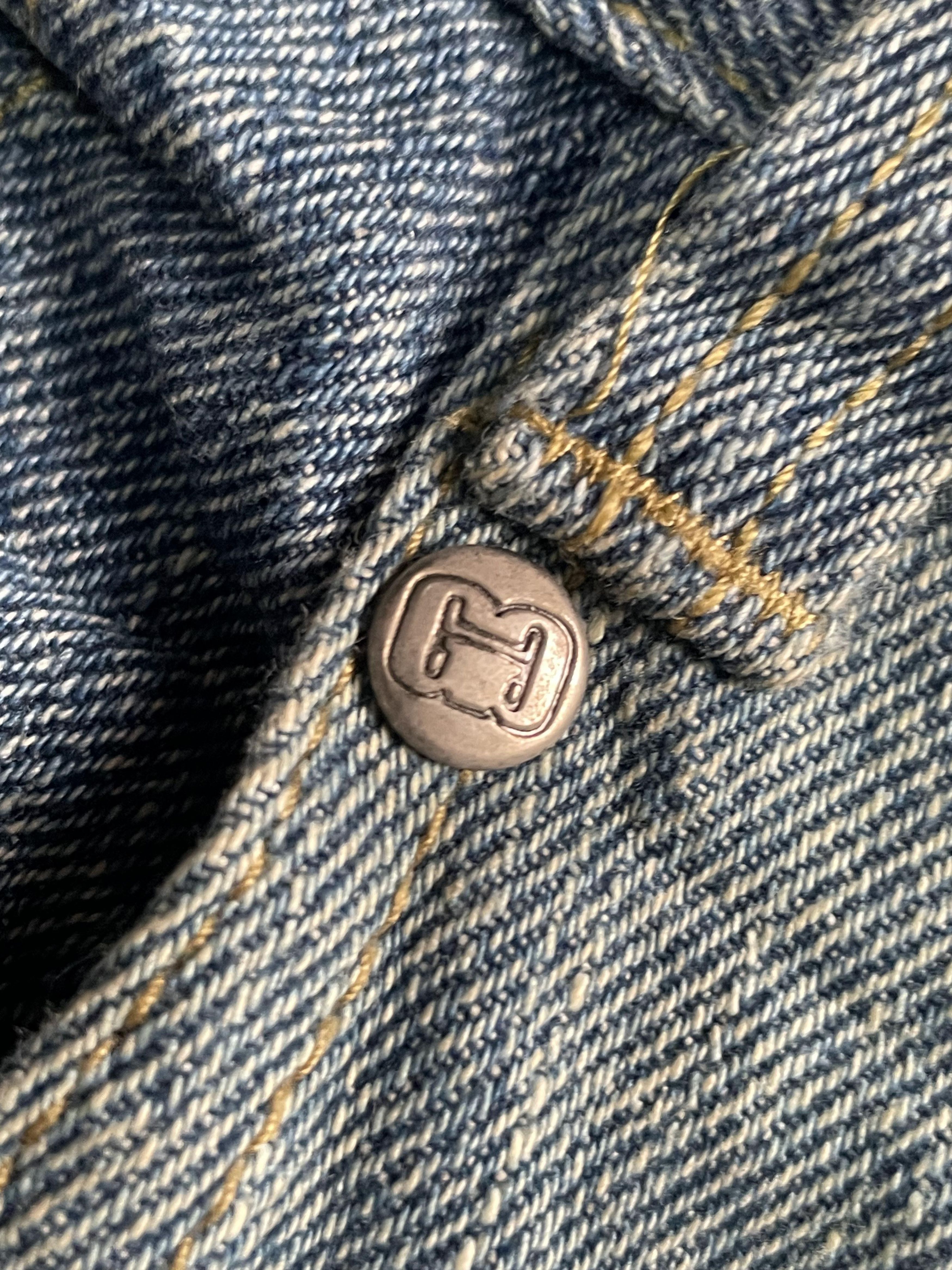 Indigo Indigo Gold Custom Patched Denim Size US 41 - 9 Thumbnail