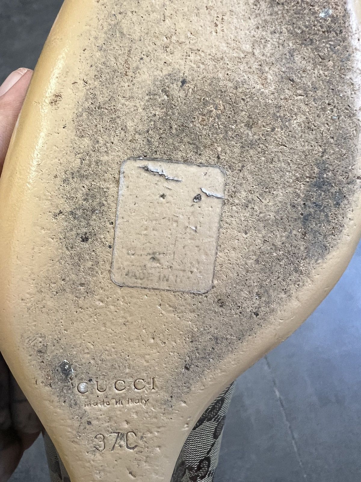 Gucci × Vintage Gucci GG monogram cloth heels wedge Size US 7.5 / IT 37.5 - 8 Thumbnail