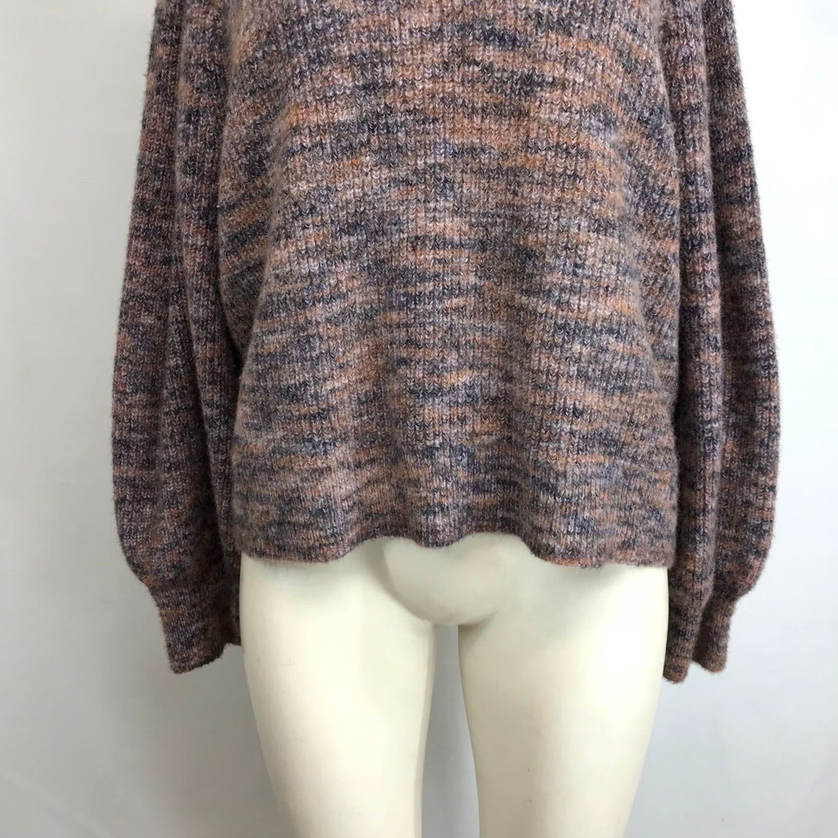 Madewell Madewell Marled Knit Balloon Sleeve Pullover Pink XL Cozy Casual Sweater Size XL / US 12-14 / IT 48-50 - 3 Thumbnail