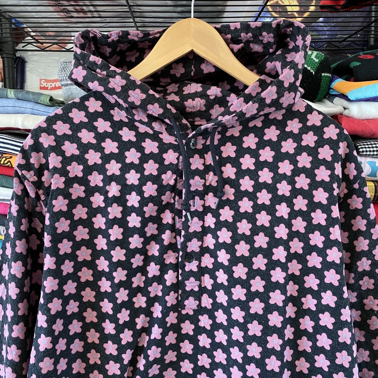 Supreme Supreme Hooded Flower Shirt Black 2015 Vintage Designer Size US XL / EU 56 / 4 - 2 Thumbnail