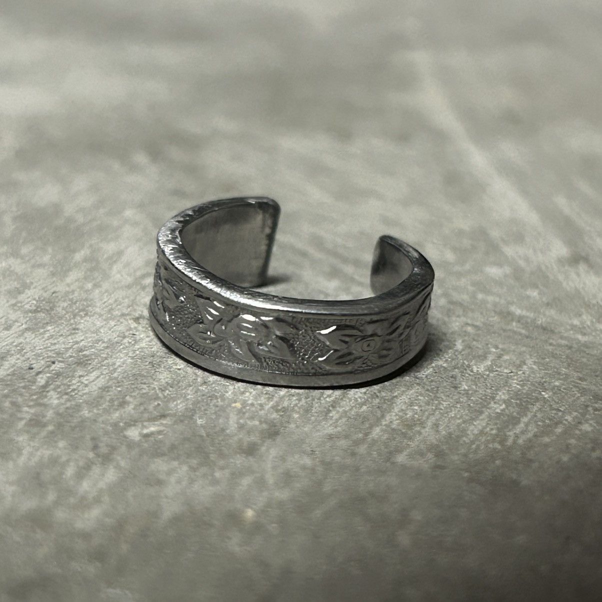 Vintage Y2K Plant Custom Silver Ring Size ONE SIZE - 1 Thumbnail
