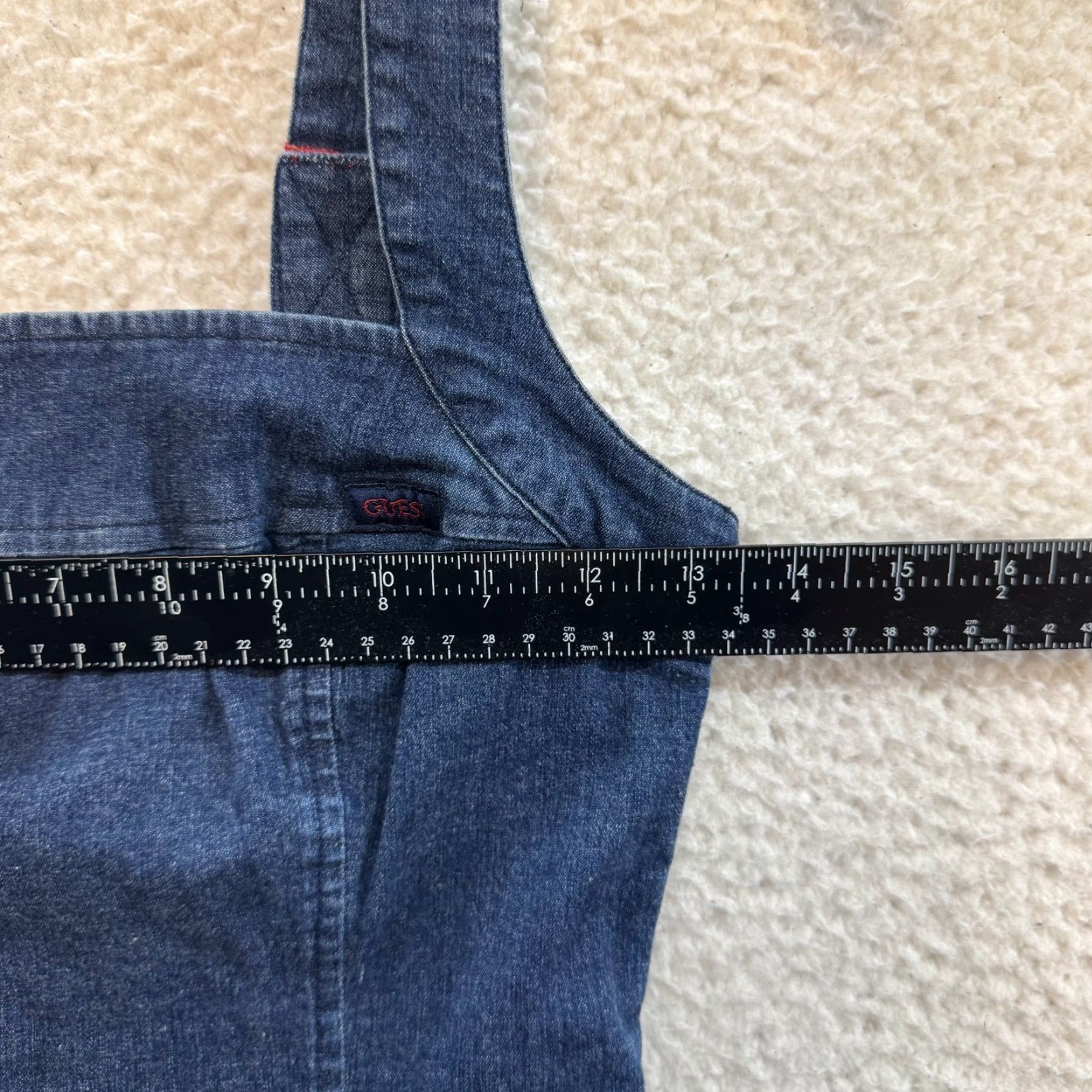 Guess VINTAGE Guess Denim Mini Dress XS Small Blue Jeans Bodycon Western Boho 90s Y2K Girls Womens Size 26" / US 2 / IT 38 - 5 Thumbnail