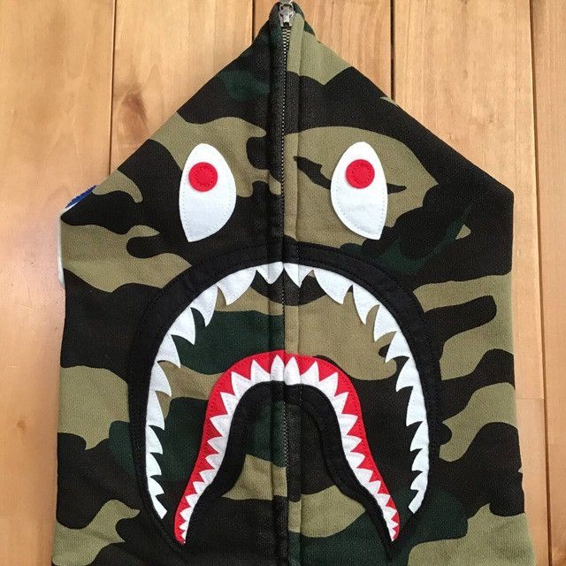 Bape × Nigo BAPE Shark full zip hoodie woodland camo a bathing ape NIGO Size US L / EU 52-54 / 3 - 3 Thumbnail