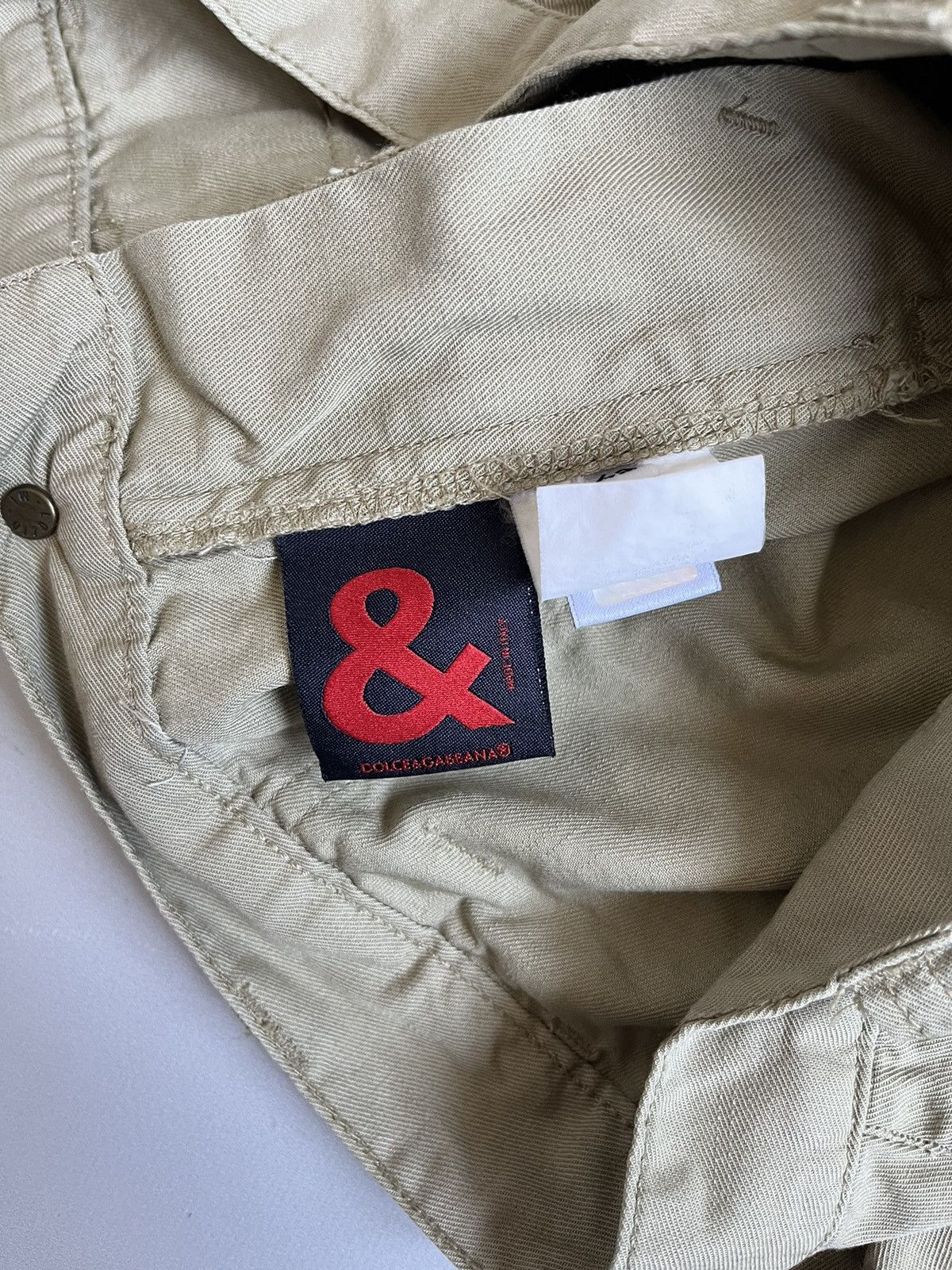 Dolce & Gabbana Dolce & Gabbana Women Beige Buckle Back Pocket Pants Size 28" / US 6 / IT 42 - 5 Thumbnail