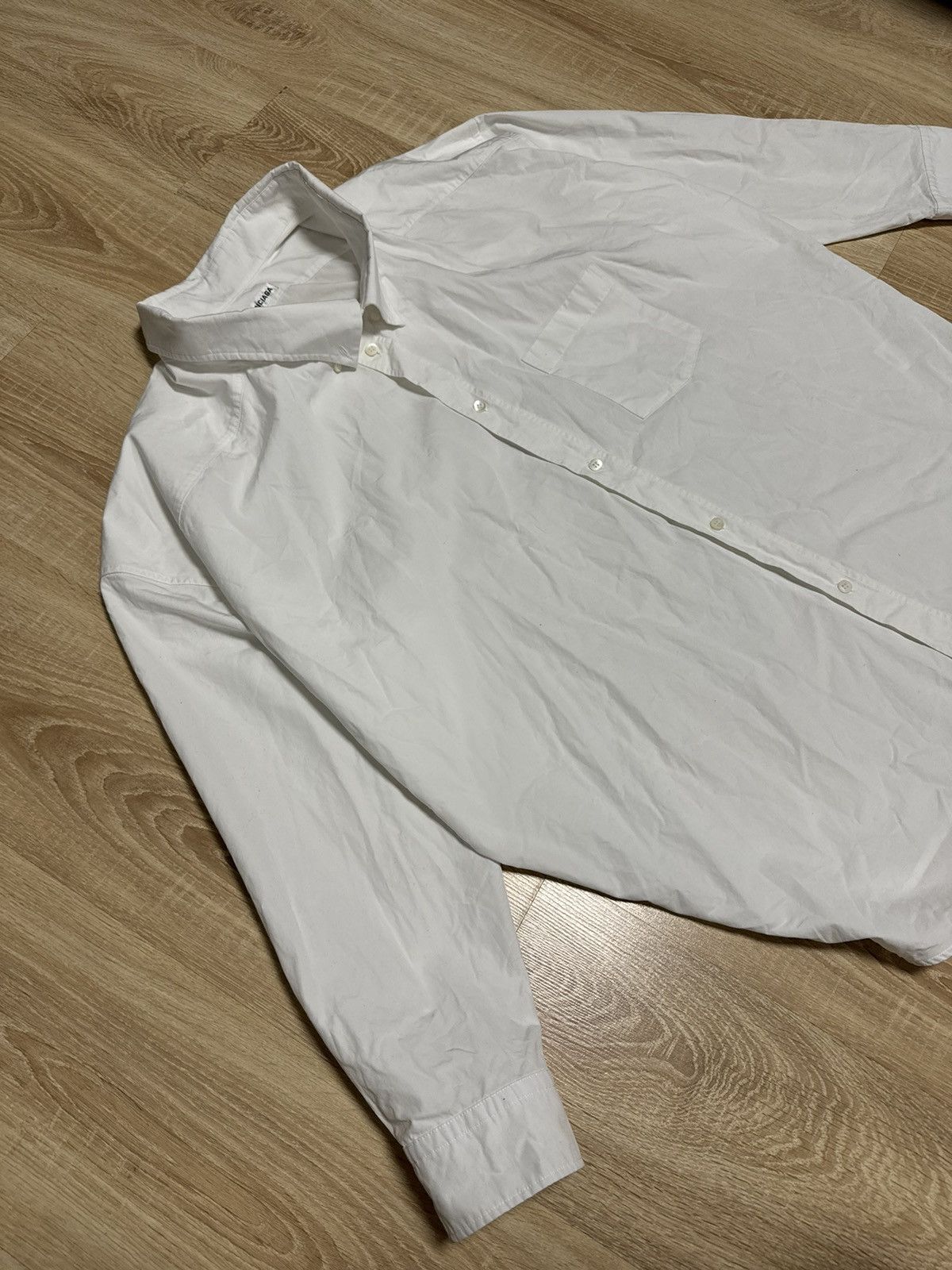 Balenciaga Balenciaga Oversized Shirt in White Poplin Size US M / EU 48-50 / 2 - 2 Thumbnail