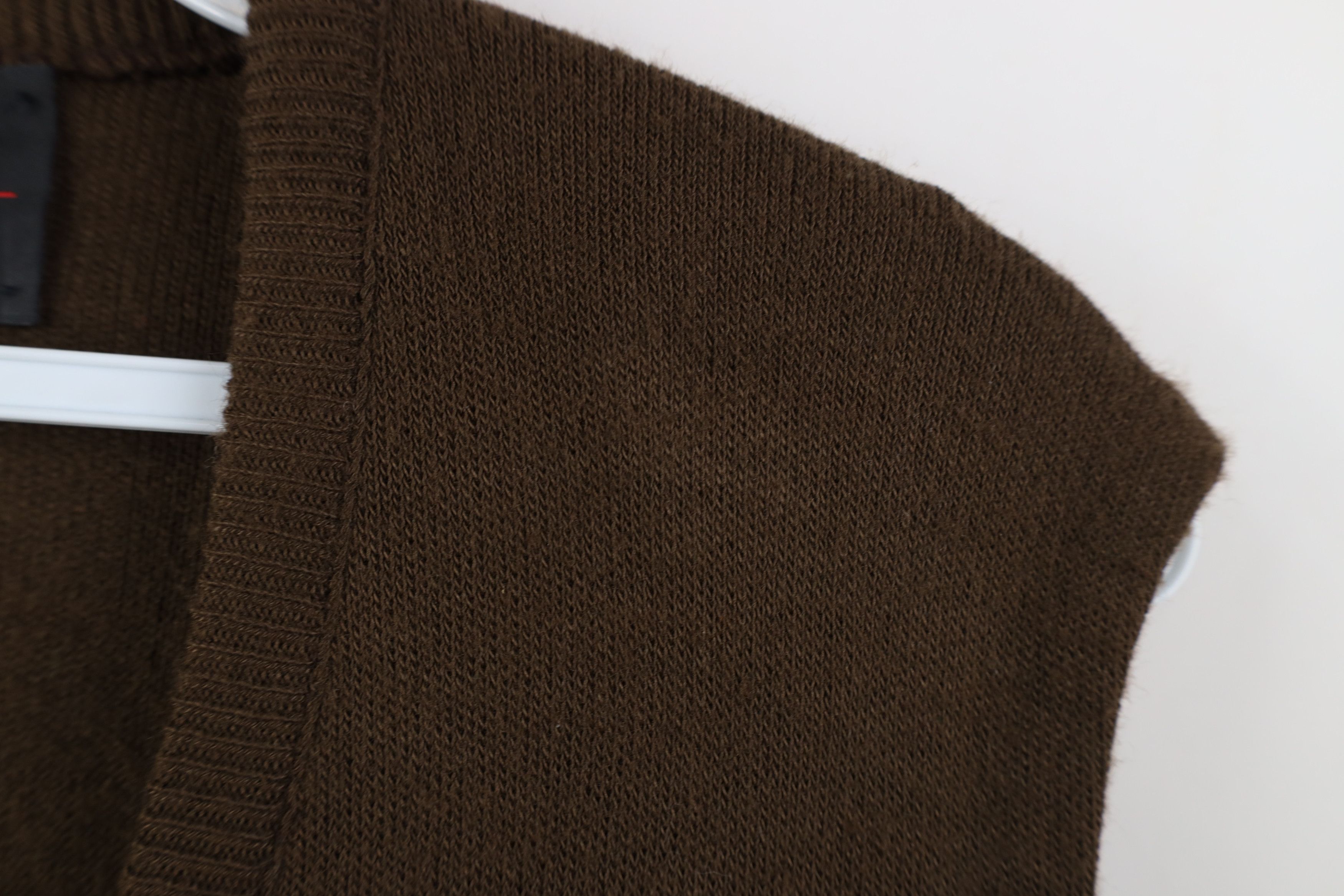 Vintage Vintage 70s Streetwear Knit V-Neck Sweater Vest Brown USA Size US L / EU 52-54 / 3 - 4 Thumbnail