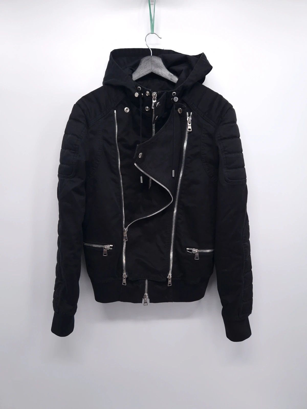 Balmain Balmain Hooded Biker Jacket Made in Japan Size US L / EU 52-54 / 3 - 1 Thumbnail
