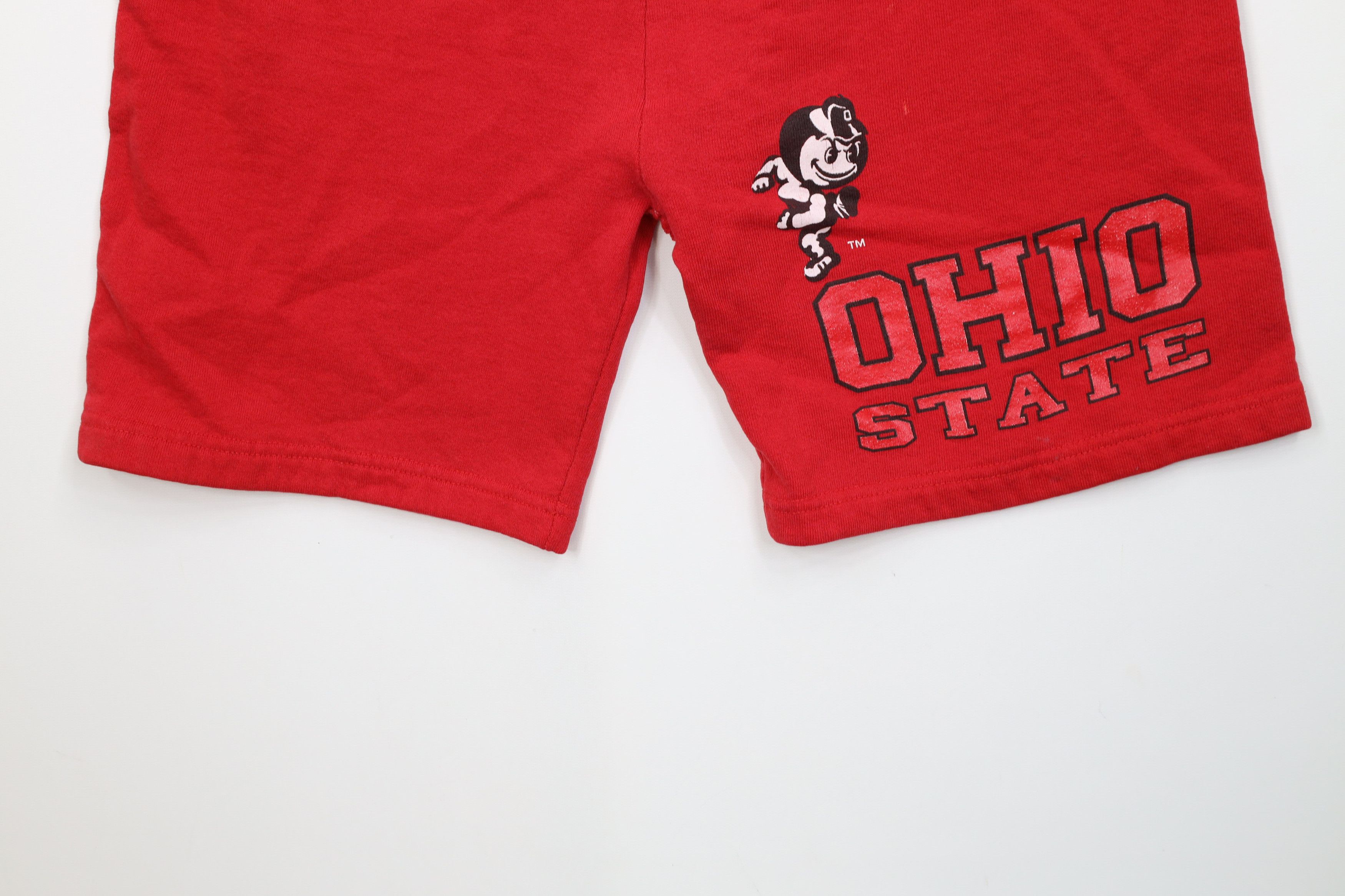 Vintage Vintage 90s Ohio State University Sweatpants Shorts Red USA Size US 34 / EU 50 - 4 Thumbnail