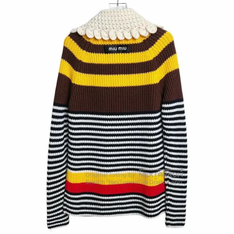 Miu Miu Miu Miu Multicolored Cotton Women's Cardigan . Size L / US 10 / IT 46 - 2 Thumbnail