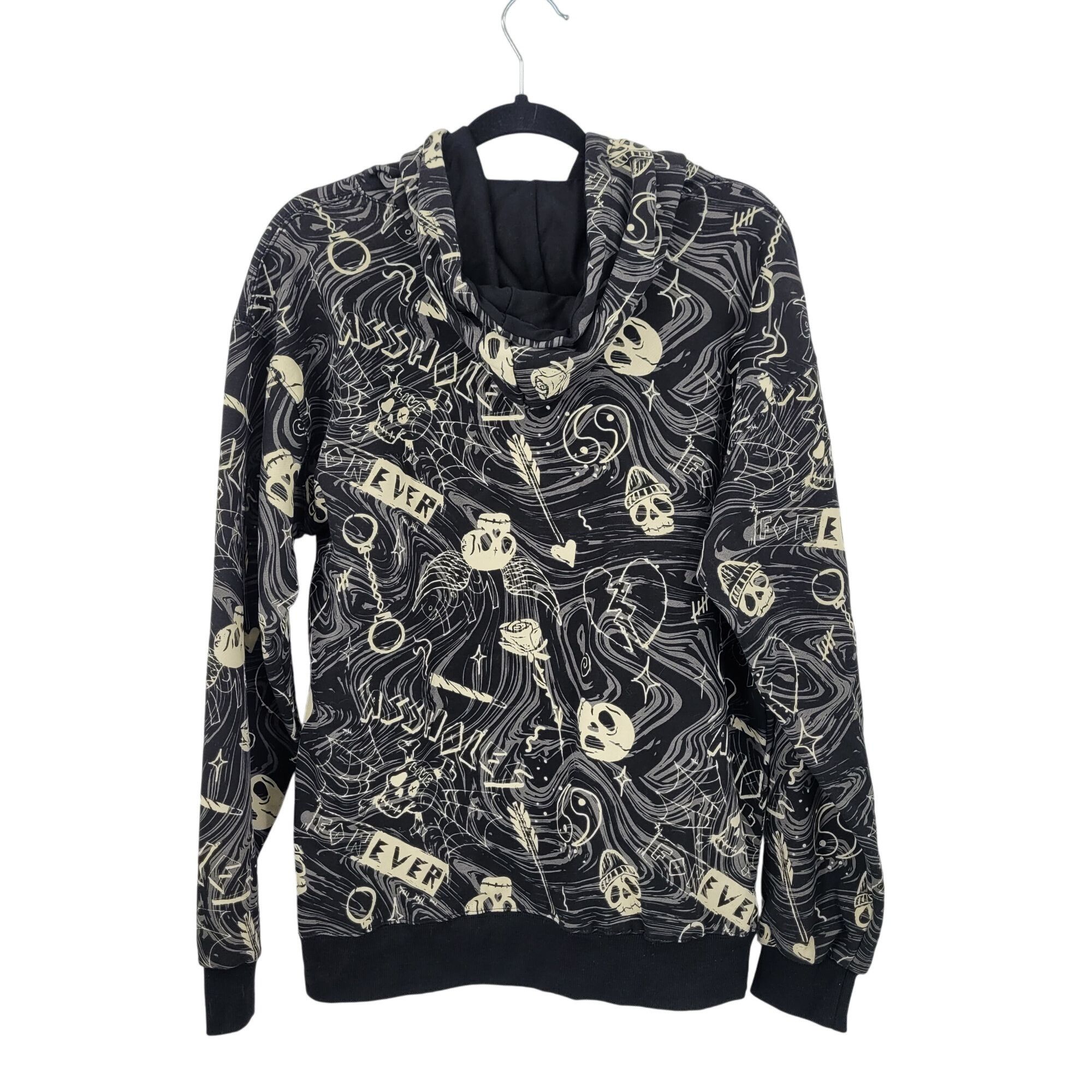 Other Y2K Unisex Black Graphic Hoodie Sz M Skull Skater Grunge Got Size US M / EU 48-50 / 2 - 2 Thumbnail