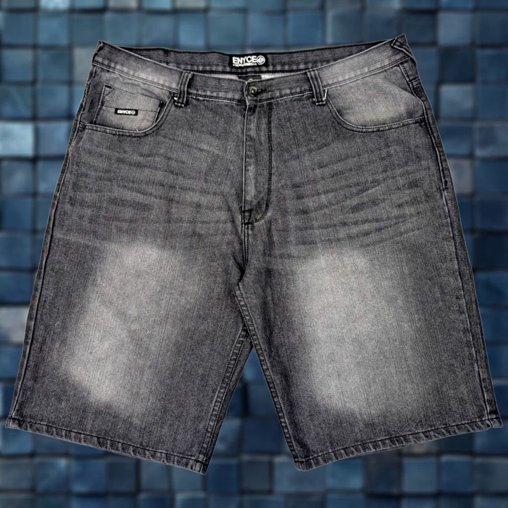 Enyce enyce Baggy Denim Short Men 46 Black Ombre 14in Inseam 5-Pocket 90s Grunge Hip Hop Vintage Size US 30 / EU 46 - 1 Thumbnail