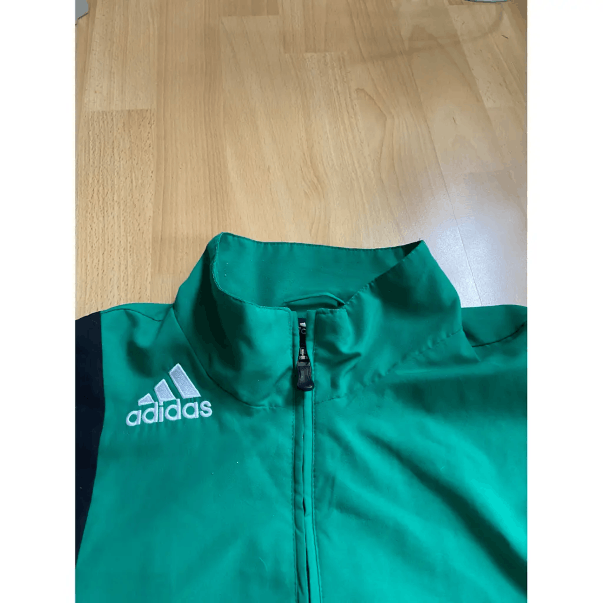 Adidas Green & Black Track Jacket - M