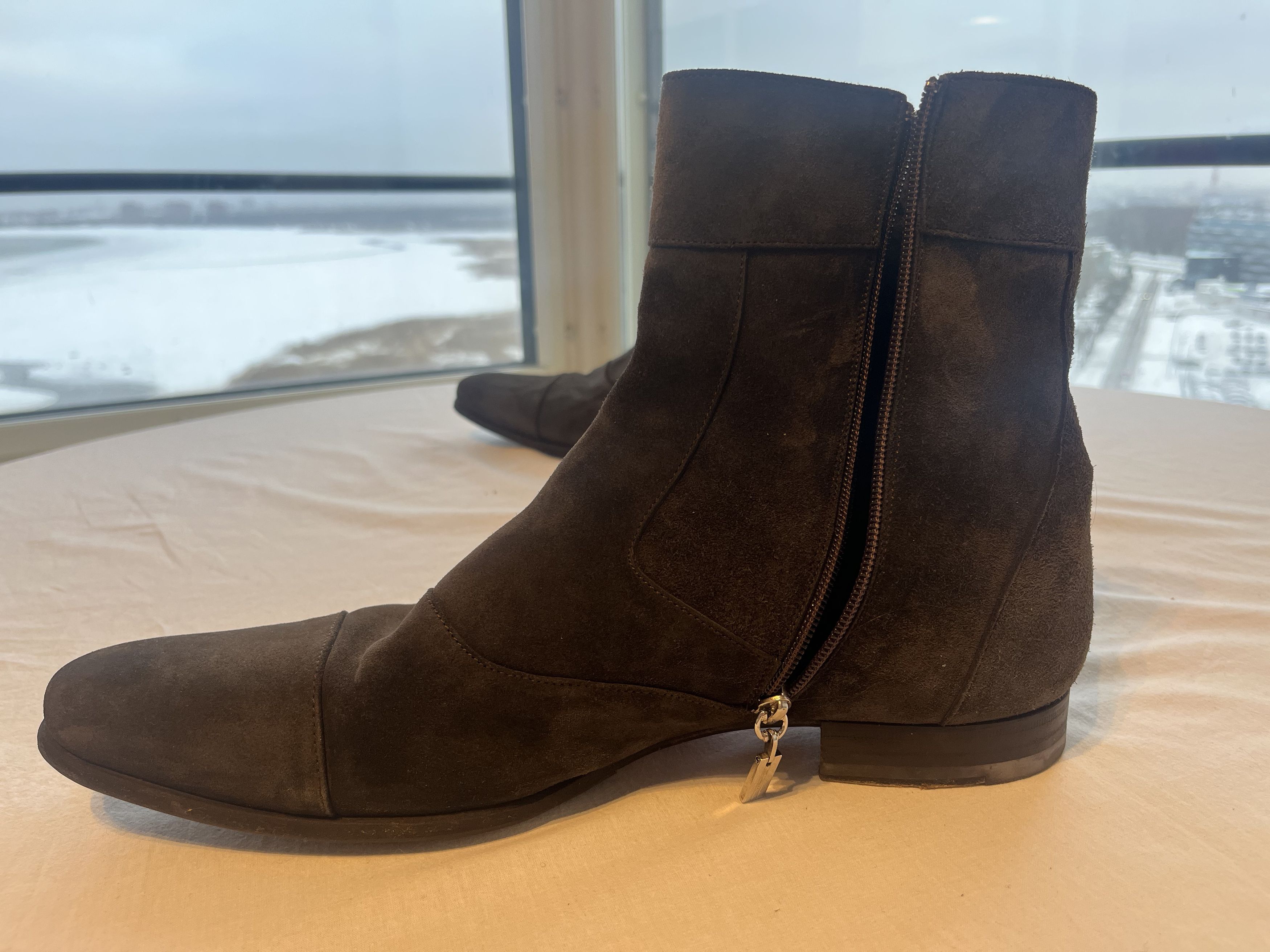 Santoni Santoni fur suede boots Size US 12 / EU 45 - 4 Thumbnail