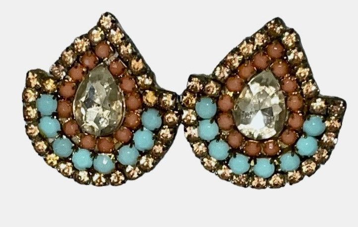 Vintage Art Deco Vintage Czech Abstract Earrings Size ONE SIZE - 1 Thumbnail