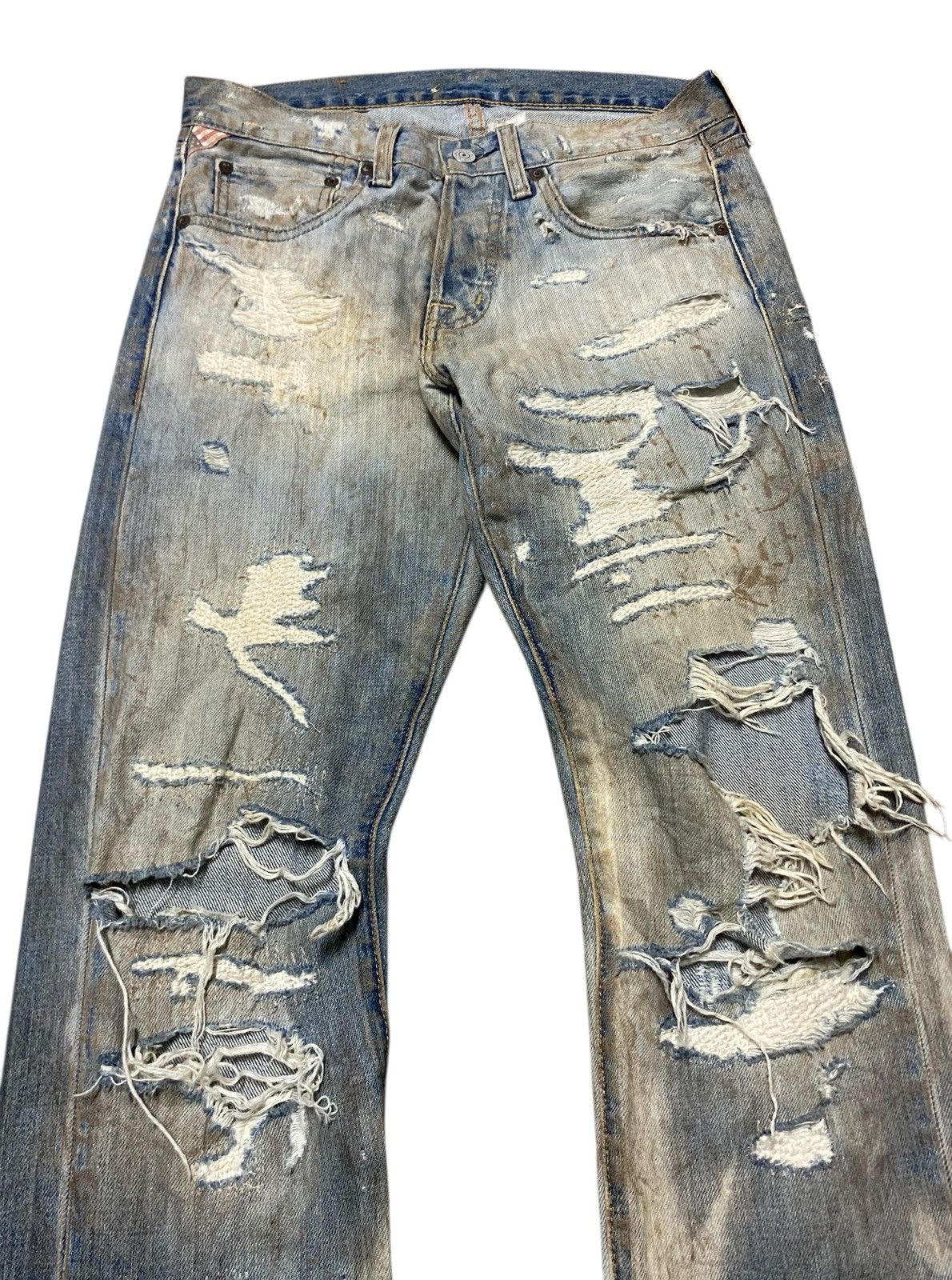 Polo Ralph Lauren Vintage Polo Ralph Lauren Homeless Distressed Jeans 2000s Size US 30 / EU 46 - 3 Thumbnail