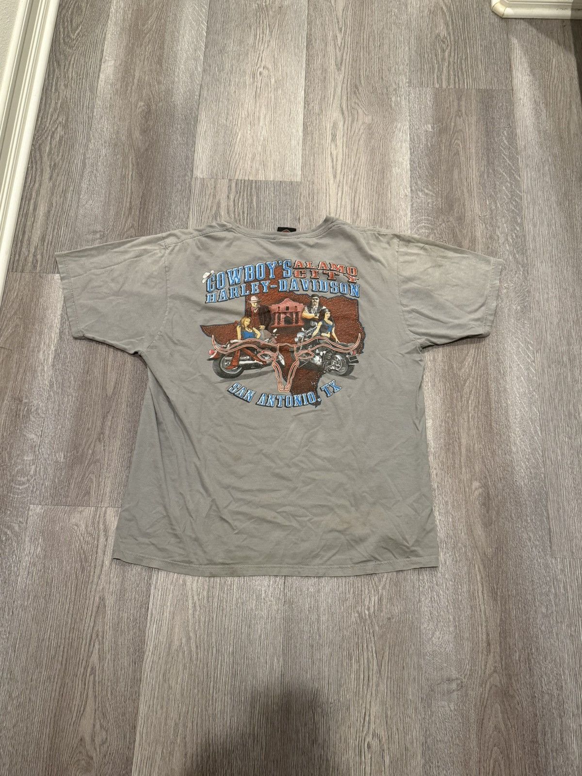 Harley Davidson Vintage 90s Harley Davidson San Antonio Biker Tee Size US L / EU 52-54 / 3 - 2 Thumbnail