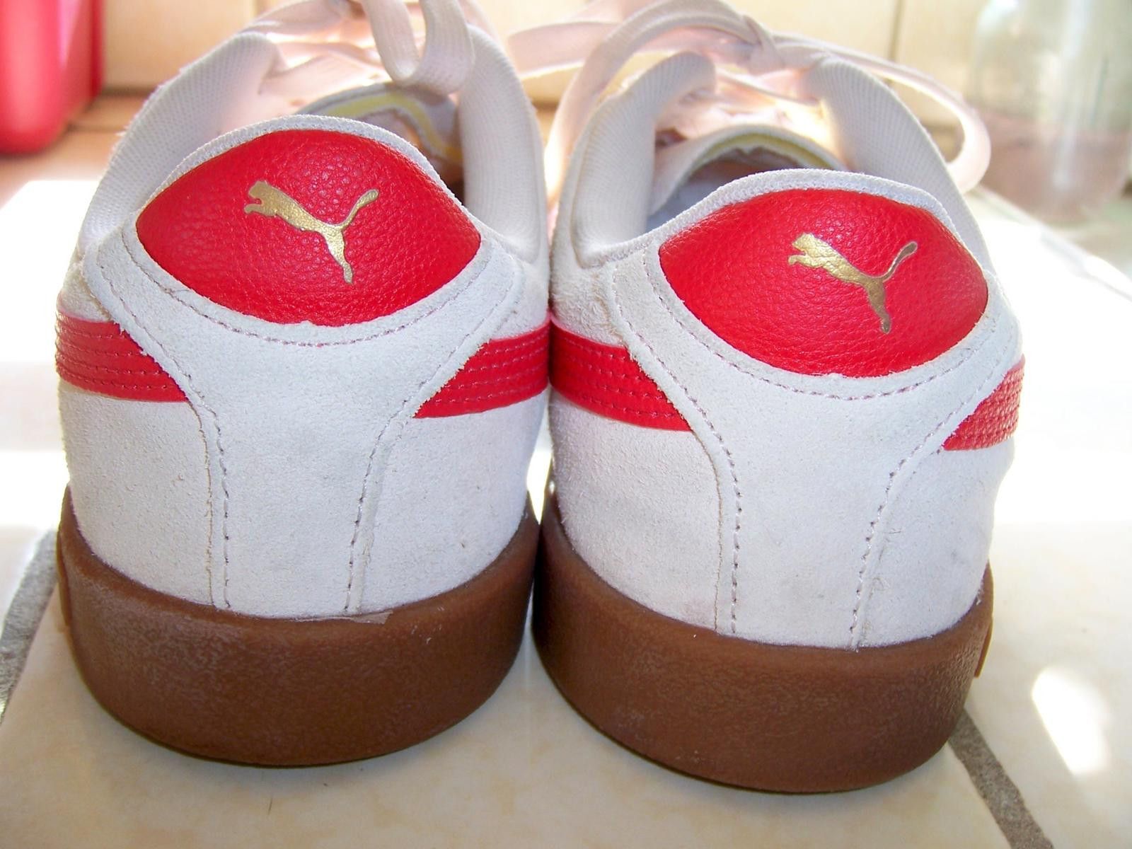 Puma Puma Club II Era Suede Sneakers Women's 8.5 Cream/Red Size US 8.5 / IT 38.5 - 3 Thumbnail