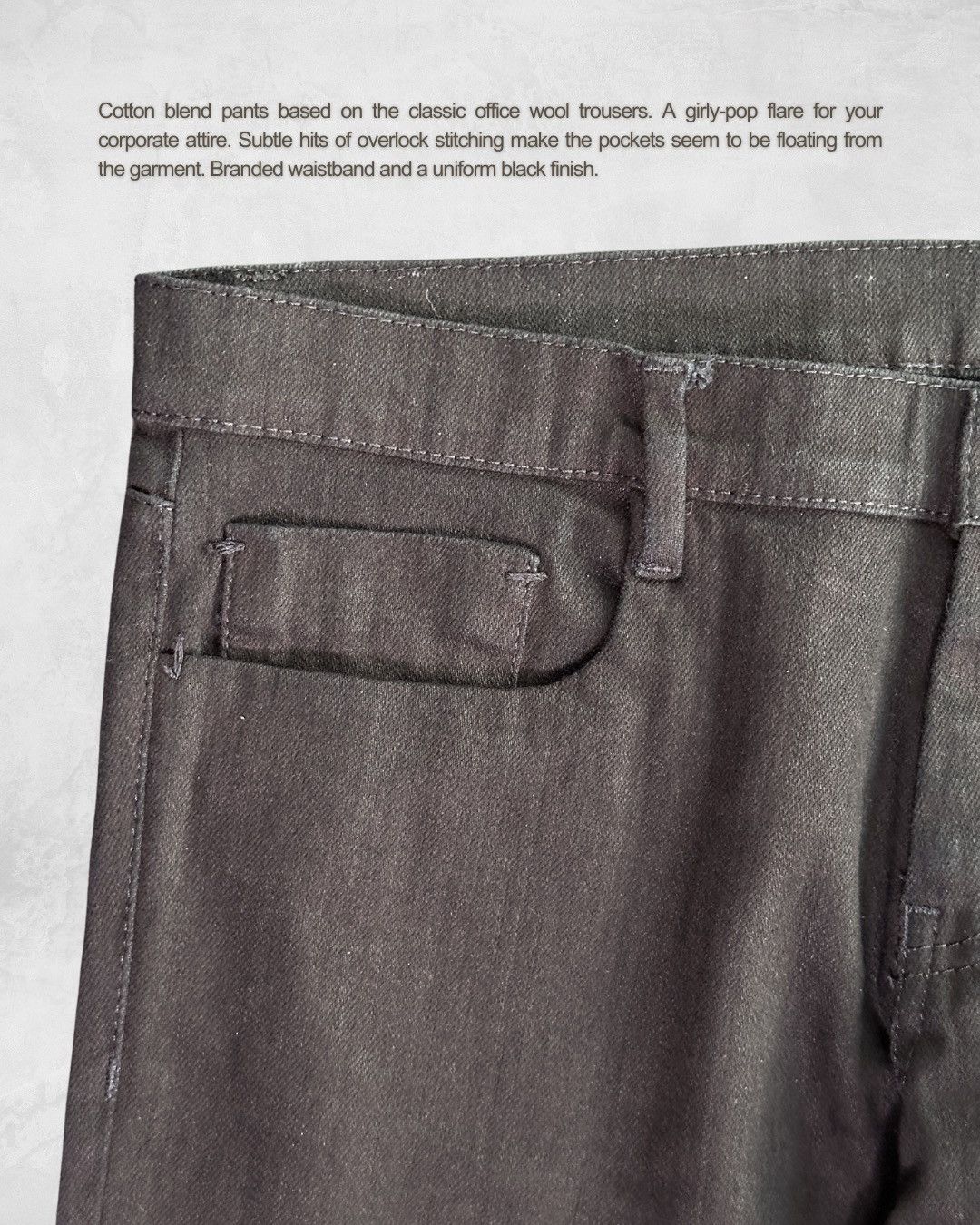 Miu Miu FW07 Overlock Stitch Slim Pants Size 30" / US 8 / IT 44 - 2 Thumbnail