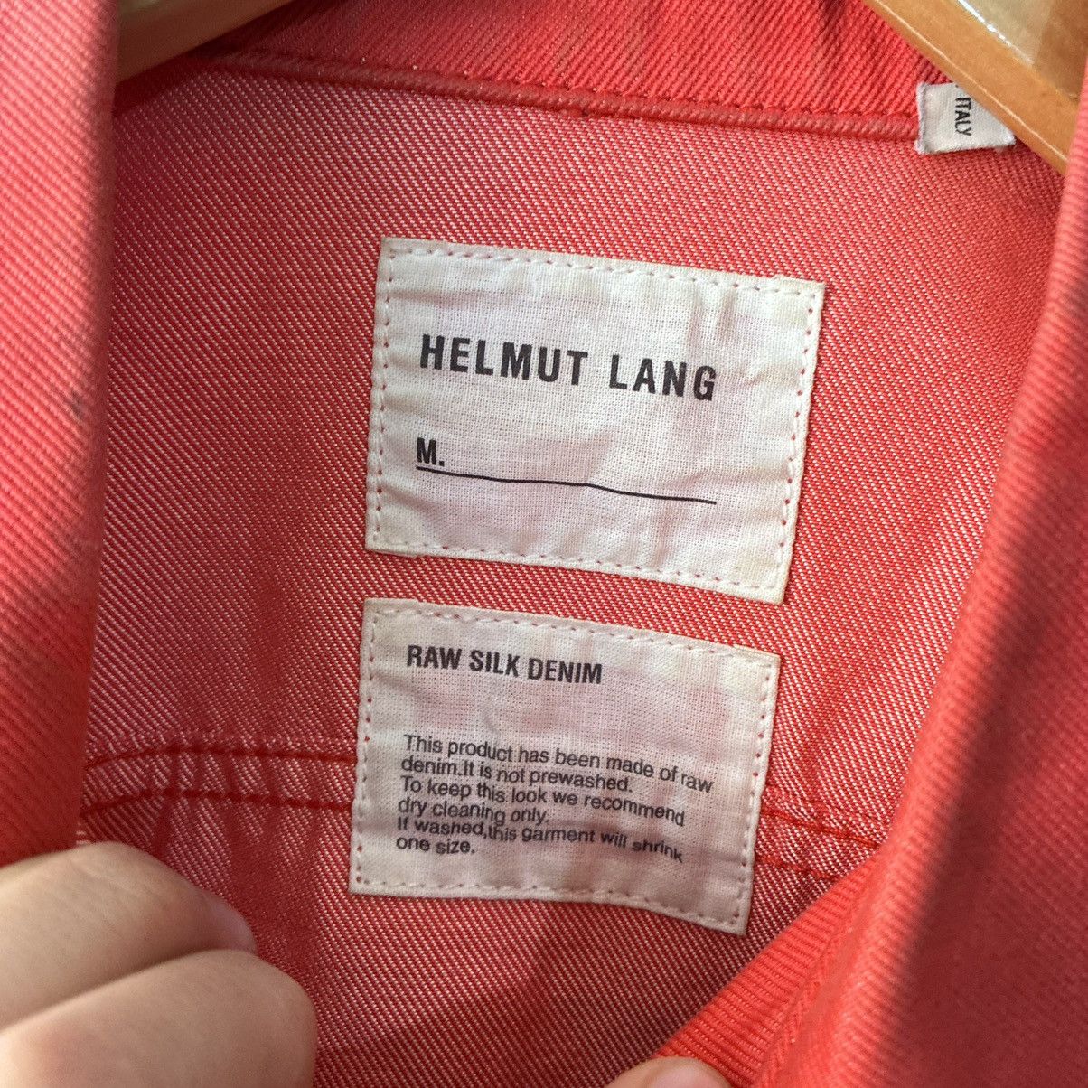 Helmut Lang Raw Silk Denim Jacket Size US S / EU 44-46 / 1 - 2 Thumbnail