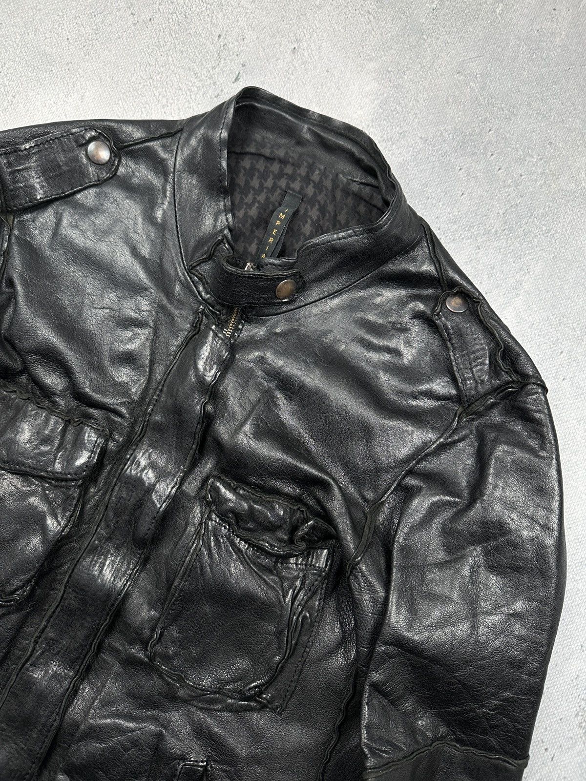 Imperial Imperial Vintage Black Leather Jacket Made in Italy Archive Size L / US 10 / IT 46 - 18 Thumbnail
