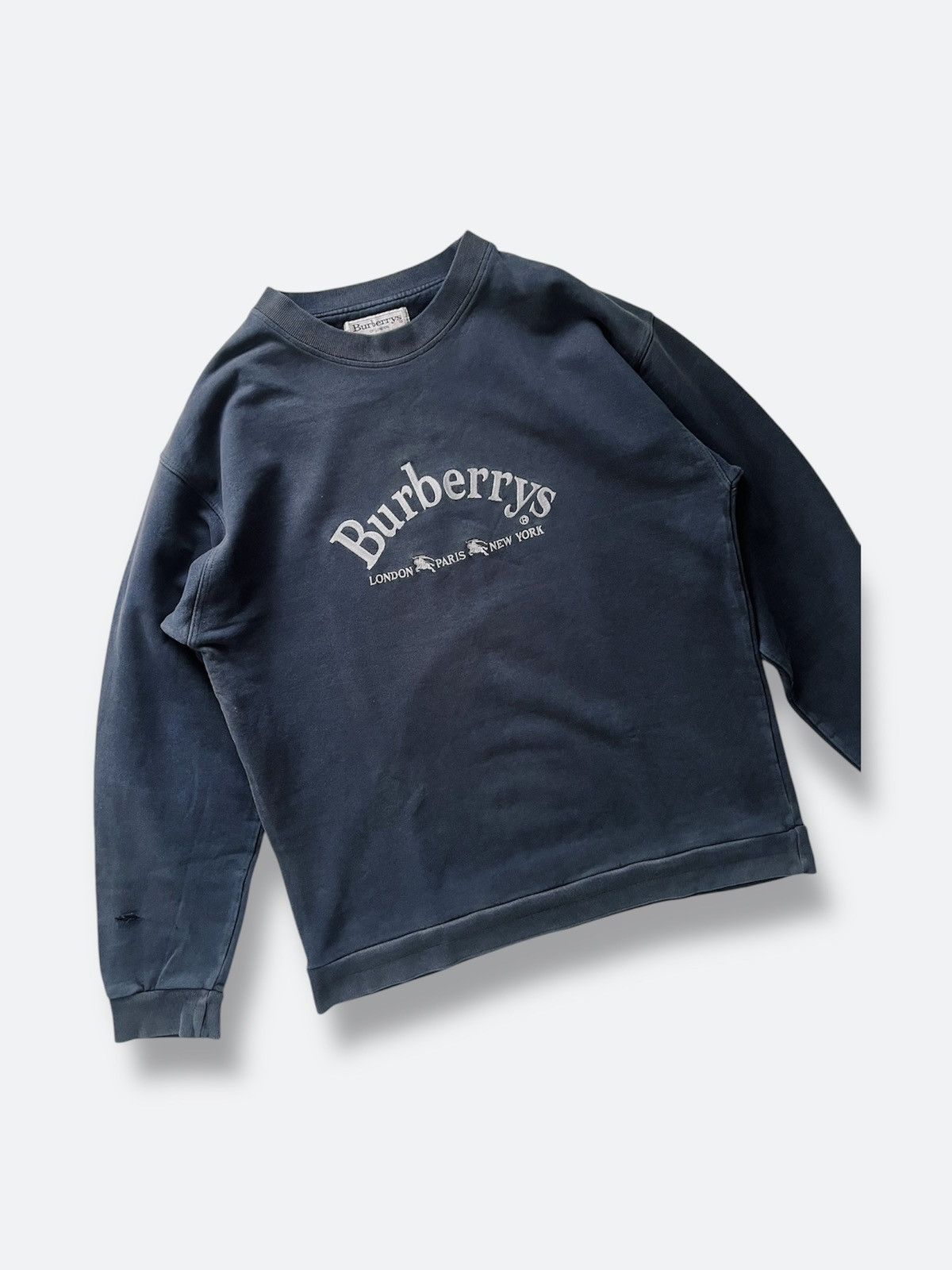 Burberry × Vintage Vintage Burberry / Burberry’s Navy Sweater Size US XL / EU 56 / 4 - 3 Thumbnail