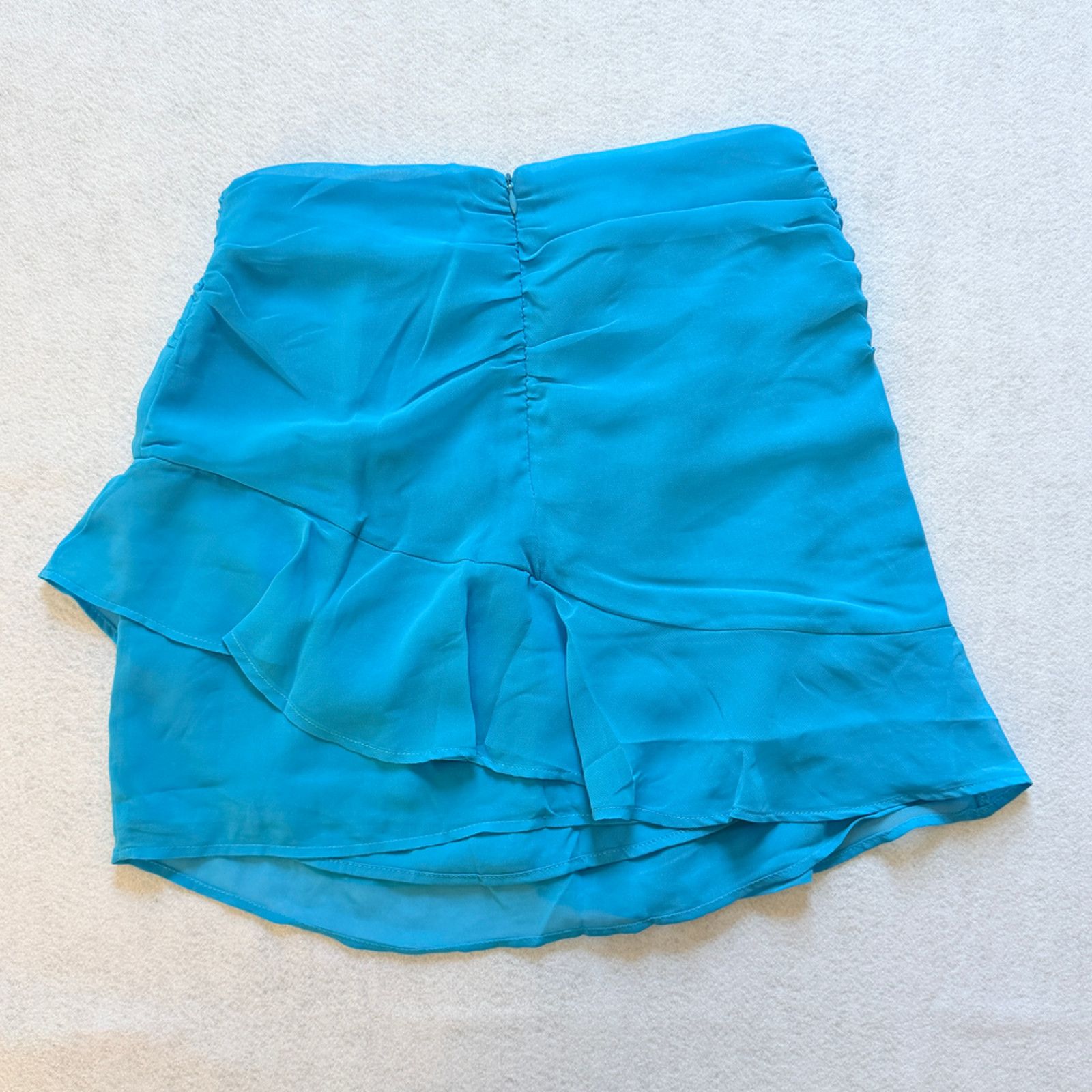 Mango y2K Mango Turquoise Mini Flutter skirt in Blue Size 27" / US 4 / IT 40 - 4 Thumbnail