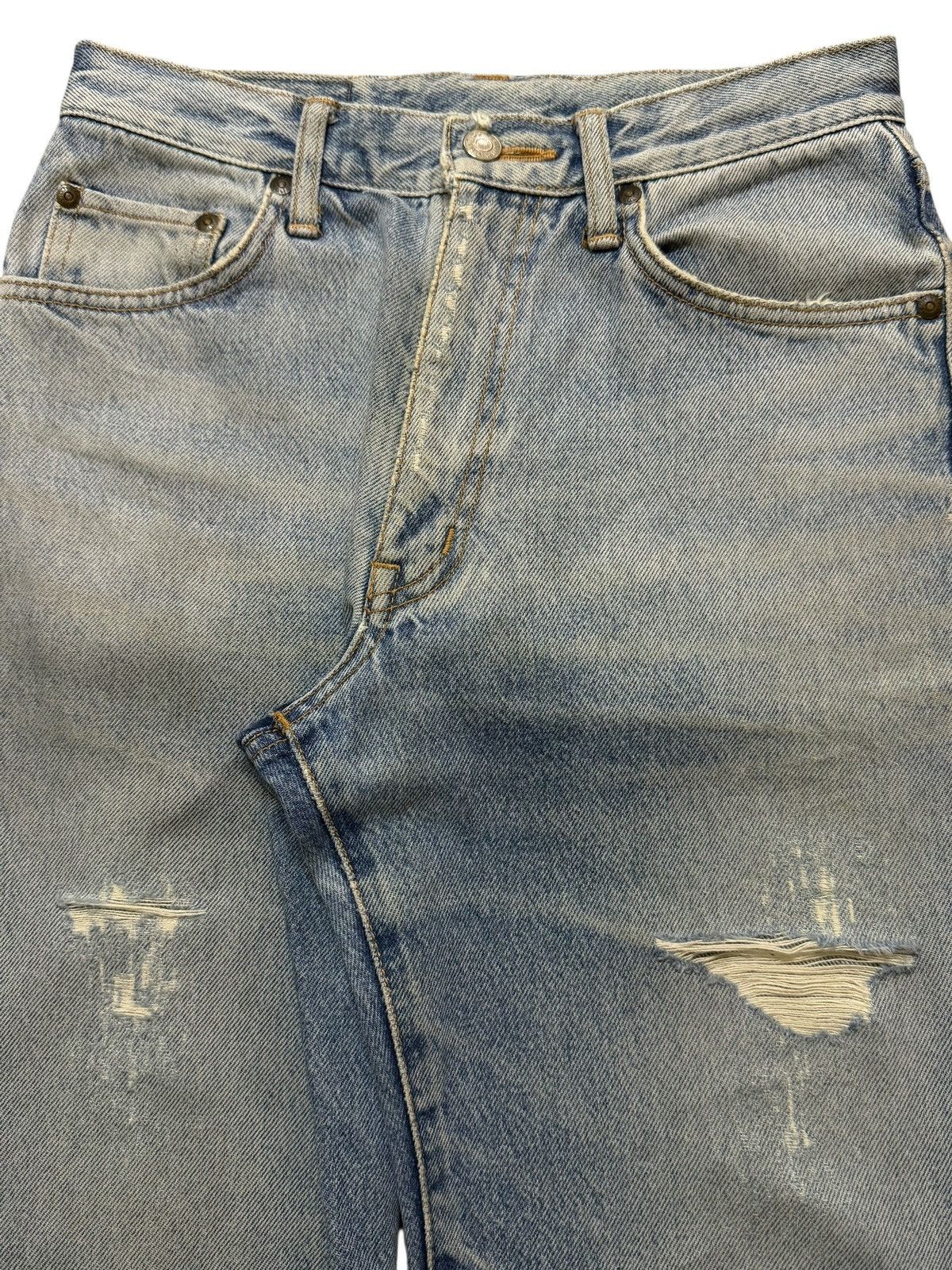 Edwin Vintage 90s Edwin Blue Faded Wash Distressed Straight Leg Size 27" / US 4 / IT 40 - 3 Thumbnail