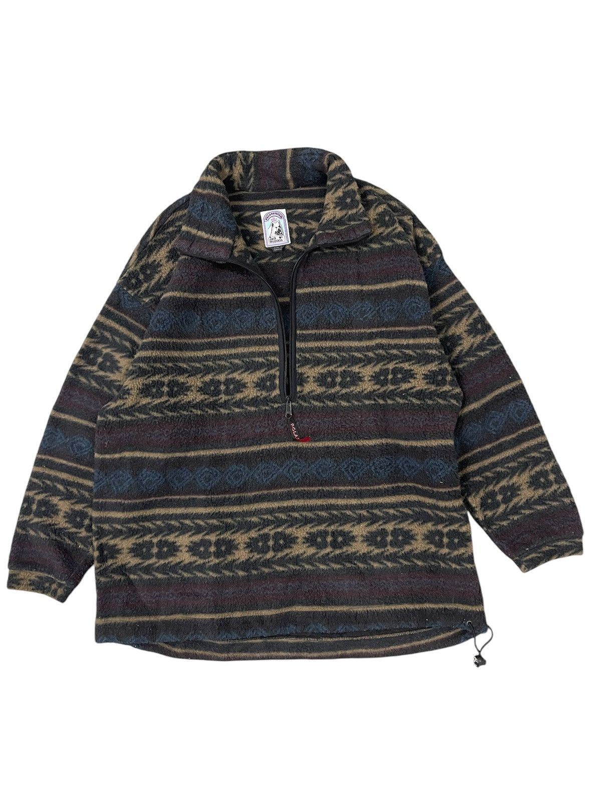 Jack Wolfskin Vintage Jack Wolfskins half zipper fleece printed pullover Size US L / EU 52-54 / 3 - 1 Thumbnail