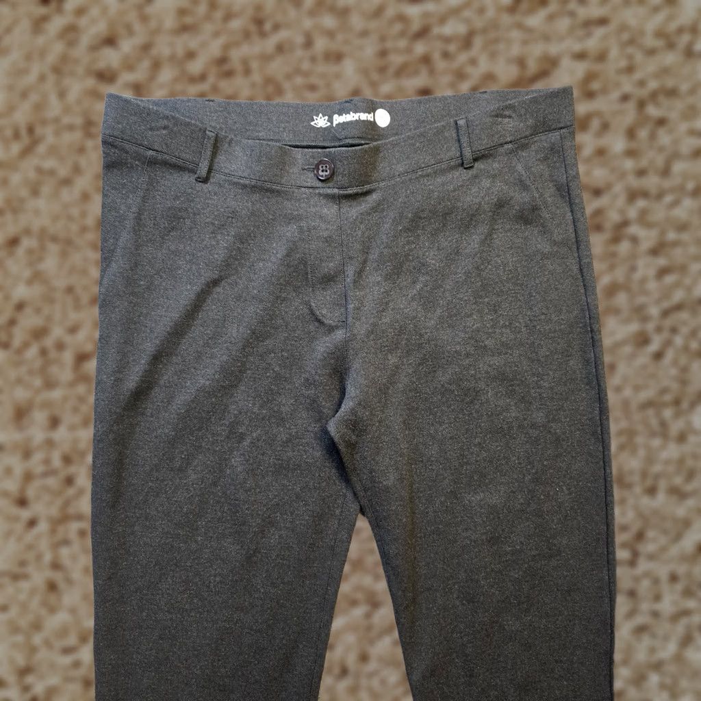 Vintage Betabrand Pants Womens 2XL Petite Gray Stretch Straight Mid Rise Casual Capsule Pants Size 25" / US 0 / IT 36 - 1 Thumbnail