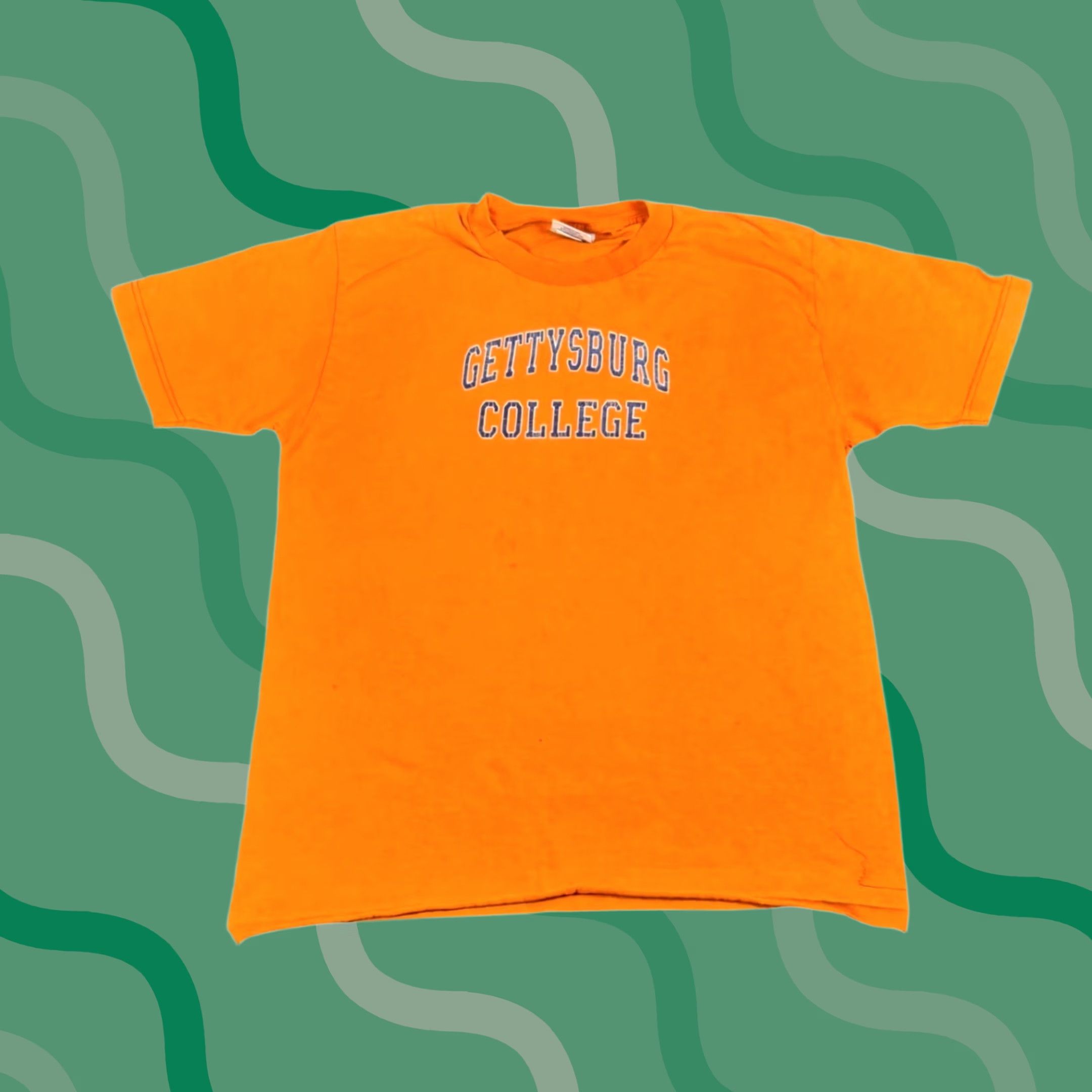 Vintage VINTAGE Shirt M Orange Gettysburg College Distressed Mens Bookstore Tee Size US M / EU 48-50 / 2 - 1 Thumbnail