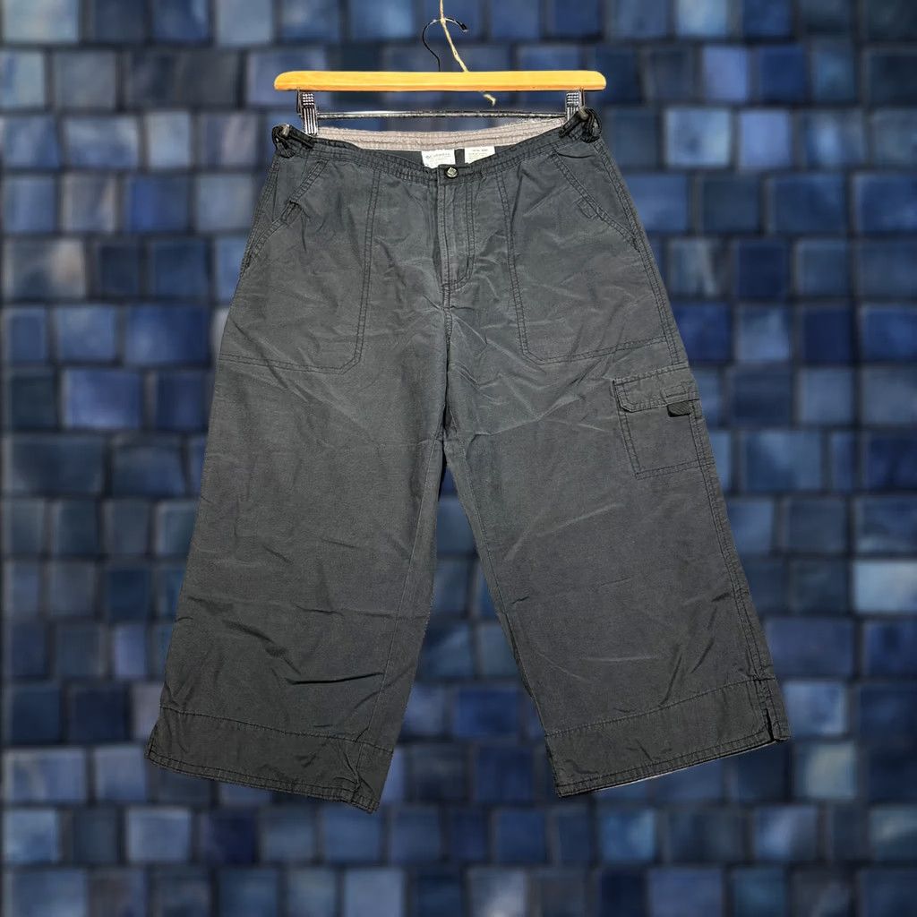 Vintage Columbia Pants Women Small Crop Cargo Faded Black Cotton Nylon Pockets Adjustabl Size 28" / US 6 / IT 42 - 1 Thumbnail