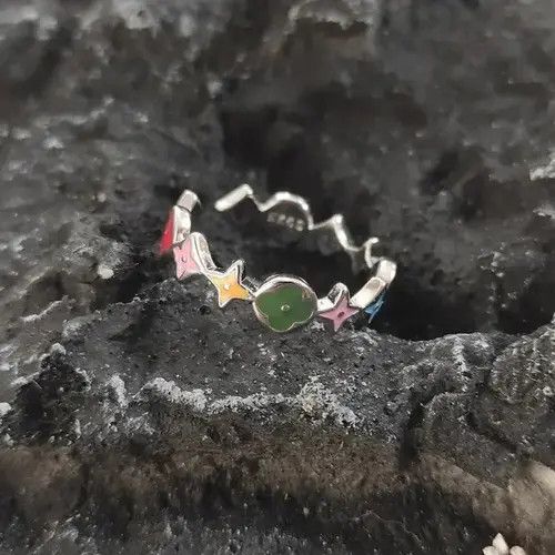 Jewelry × Vintage Star Four-Leaf Clover Simple Adjustable Ring Size ONE SIZE - 3 Thumbnail