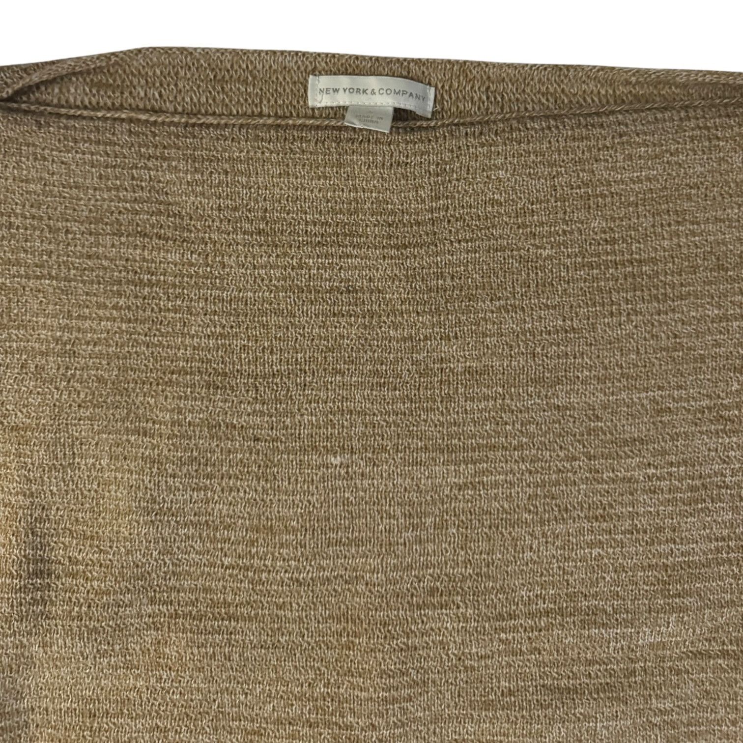 Other New York & Company Knitted Poncho Tan Khaki Pullover Large Size L / US 10 / IT 46 - 2 Thumbnail