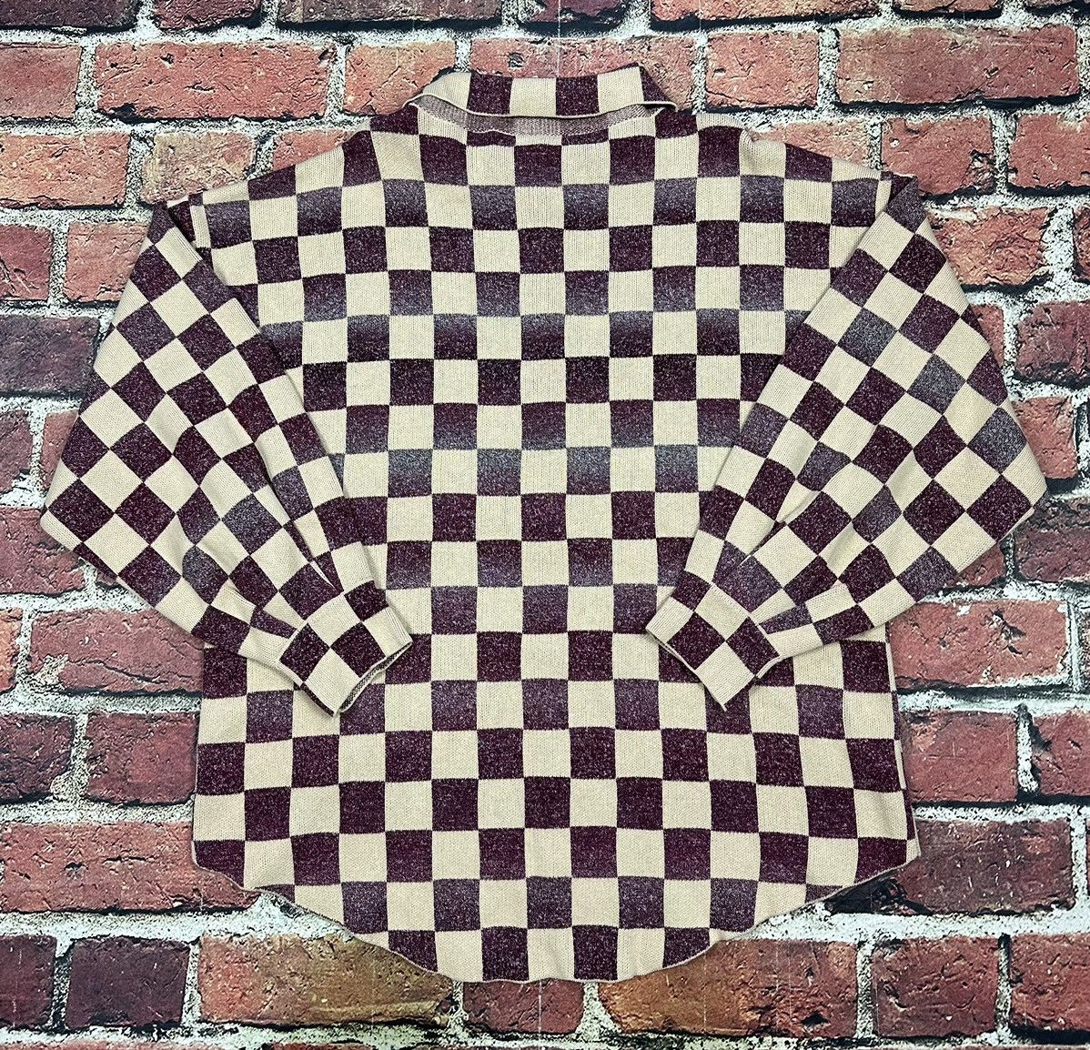 BKE Buckle Gilded Intent Boho Checkered Cardigan Sweater NWT NEW Size M / US 6-8 / IT 42-44 - 2 Thumbnail