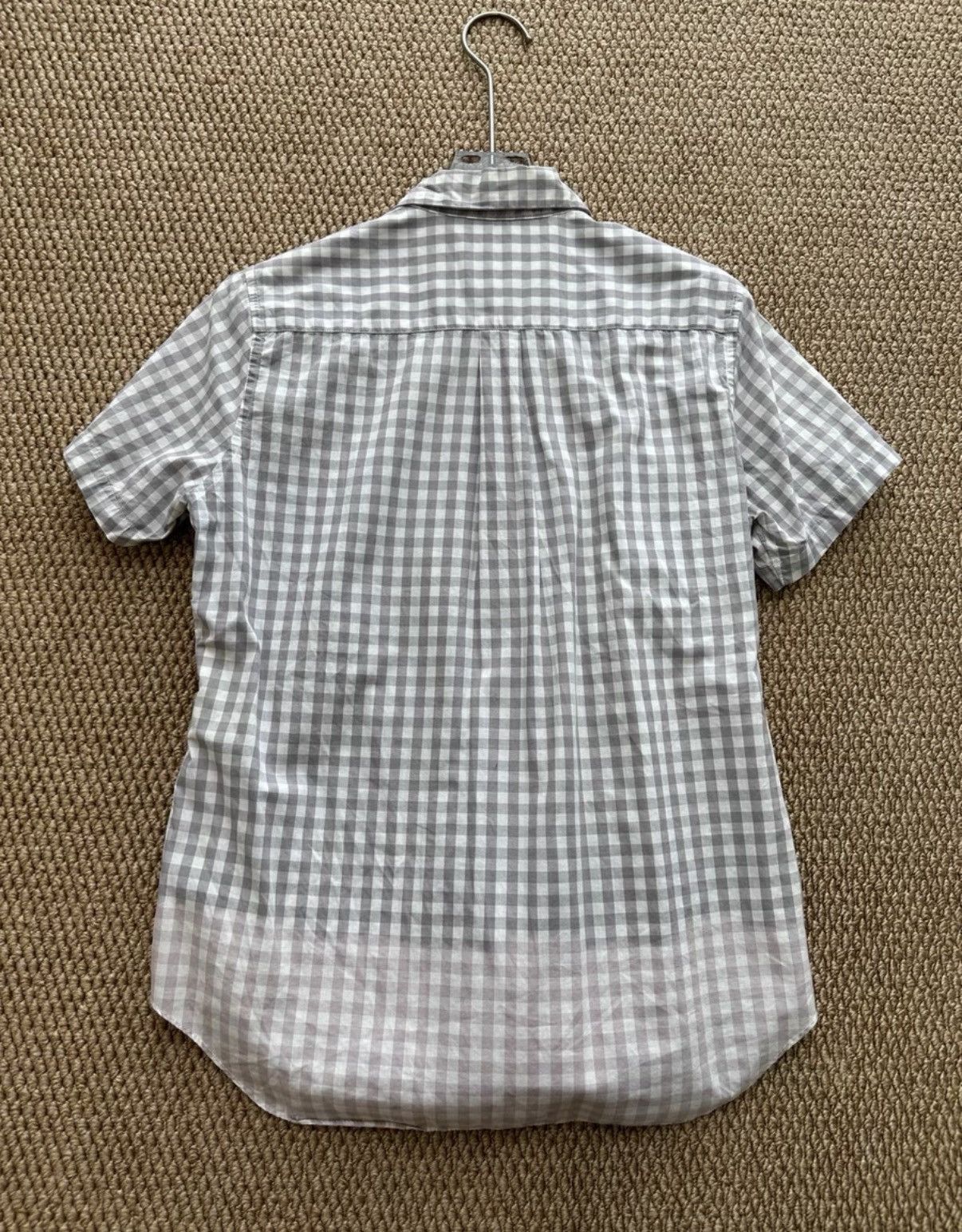 Comme des Garcons COMME des GARÇONS Grey Plaid Ruffle Short Sleeve Shirt K23 Size XS / US 0-2 / IT 36-38 - 5 Thumbnail