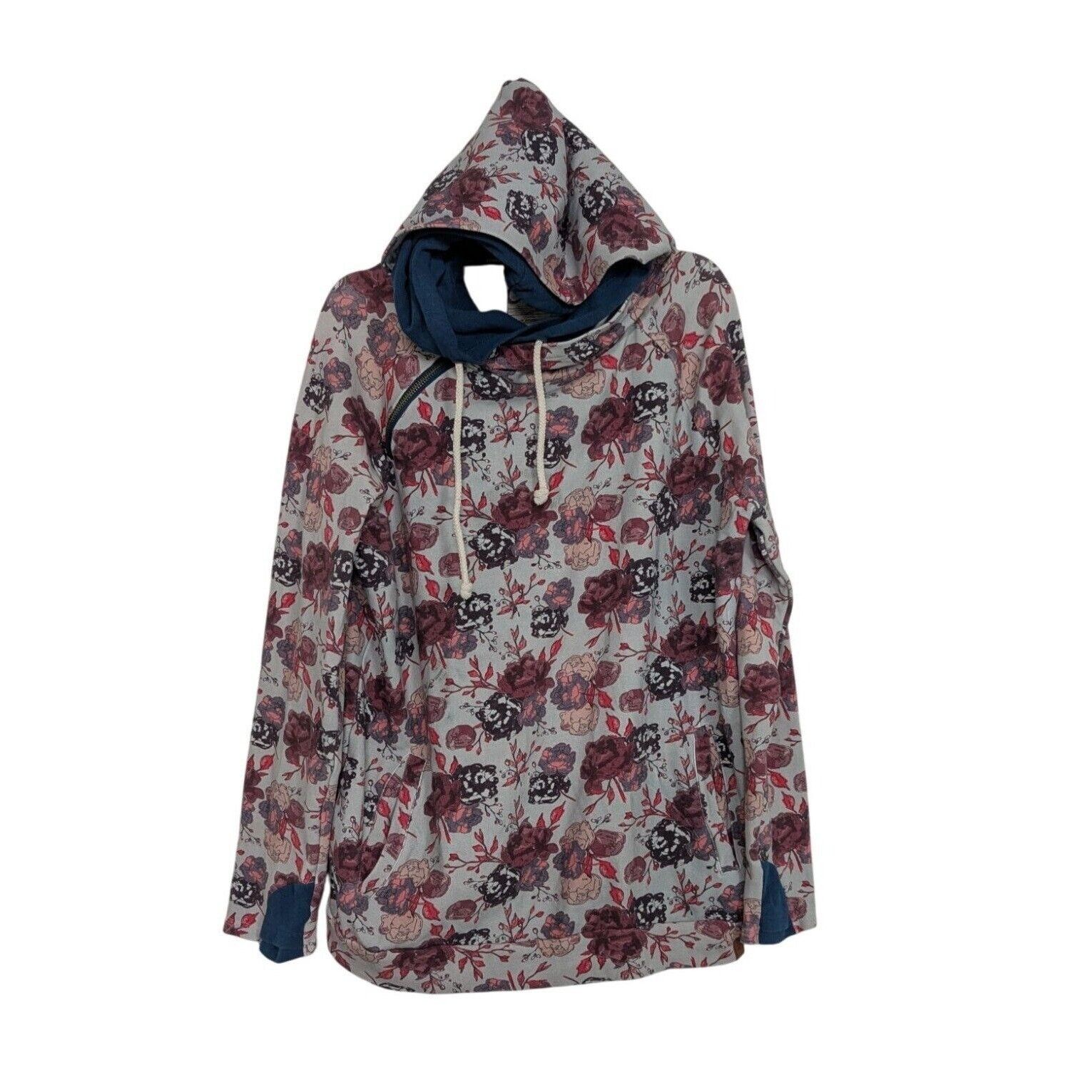 Other Ampersand Avenue Floral Hoodie Womens Size XXL Blue Size XXL / US 16-18 / IT 52-54 - 1 Thumbnail