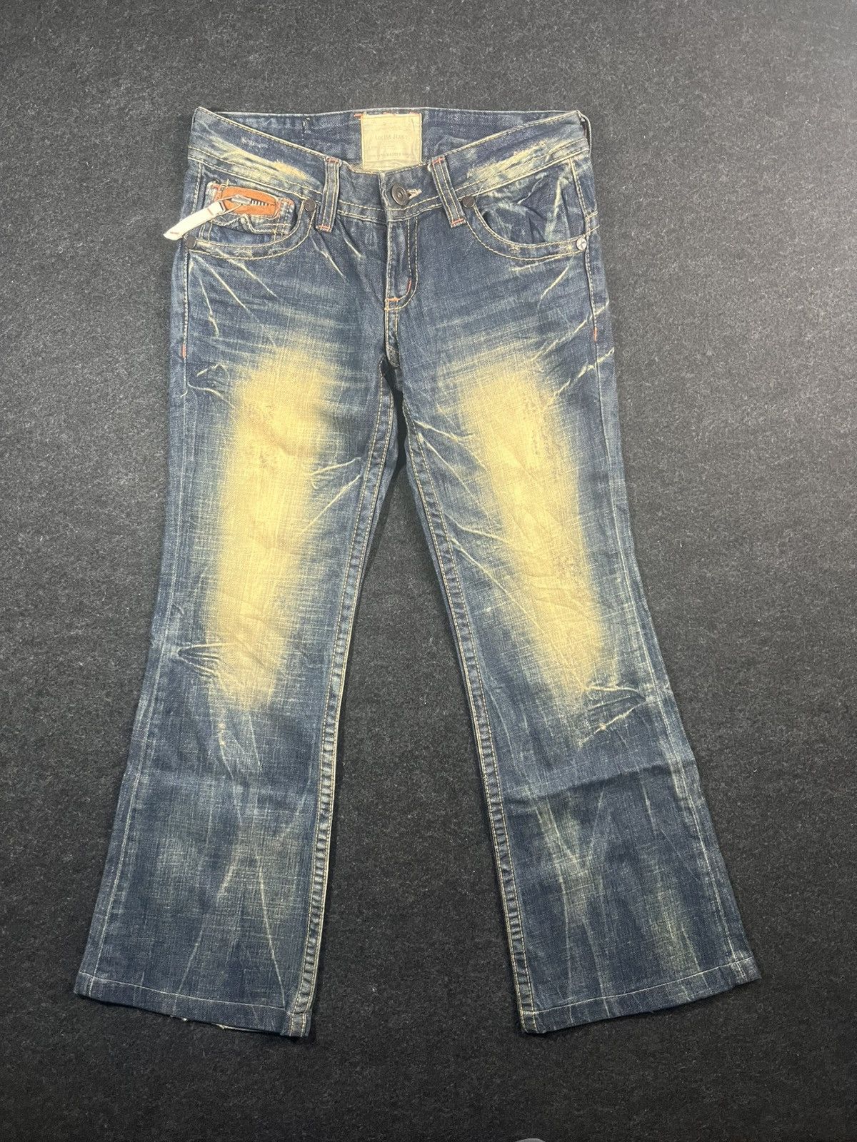 In The Attic FADE 🔥 Lolita Concert Club Flare Honeycomb Whiskered Jeans Size US 32 / EU 48 - 1 Thumbnail