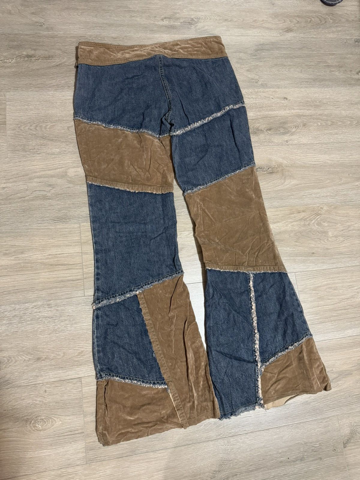 Japanese Brand × Vintage Vintage Patchwork Flare Pants 80s Size 30" / US 8 / IT 44 - 9 Thumbnail
