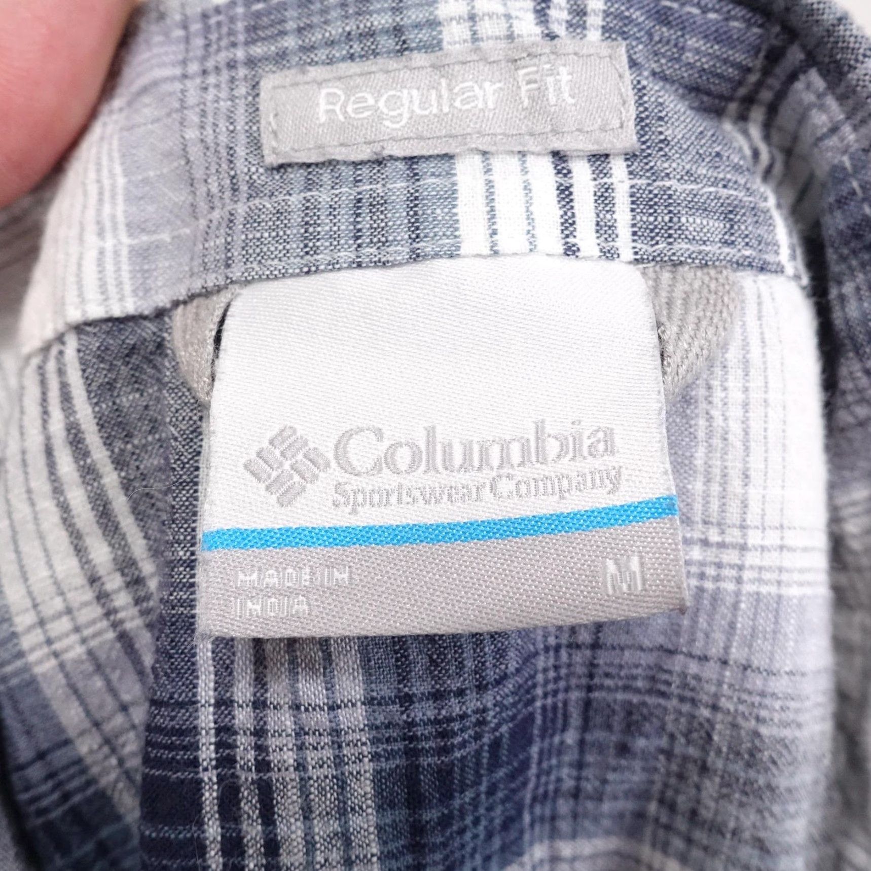 Vintage Columbia Shirt Mens Medium Blue Gray Plaid Short Sleeve Button-Up Cotton Outdoor Casual Size US M / EU 48-50 / 2 - 6 Thumbnail