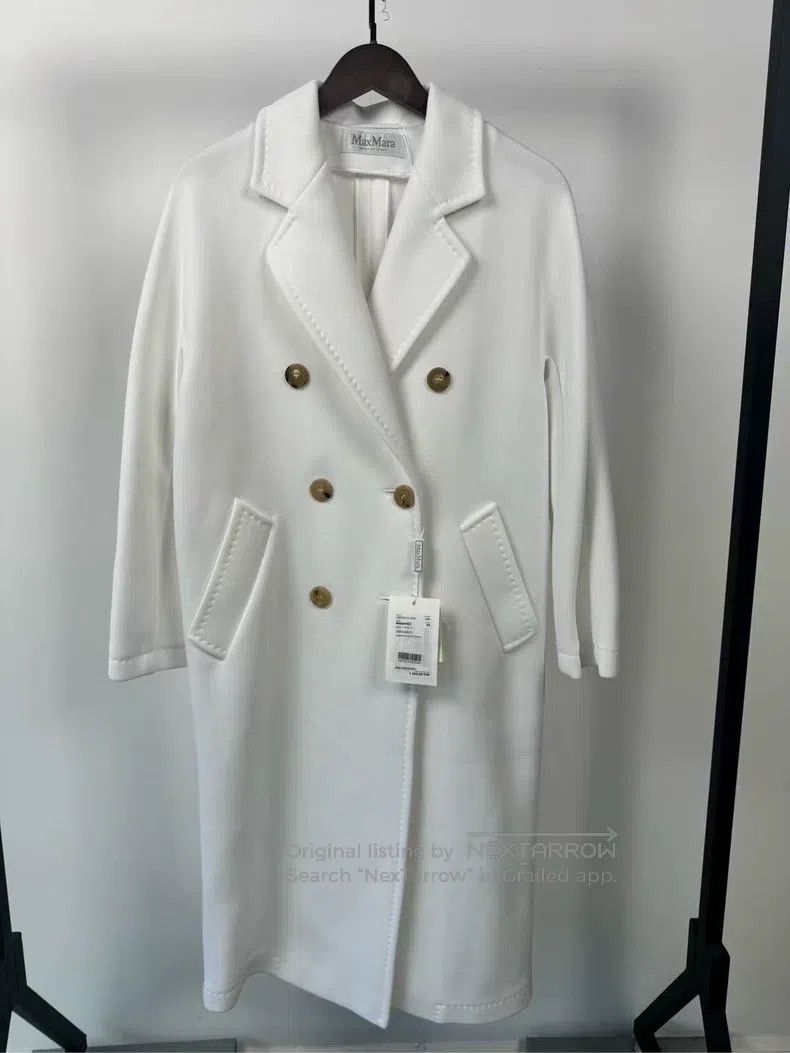 Max Mara Pure White Overcoat
