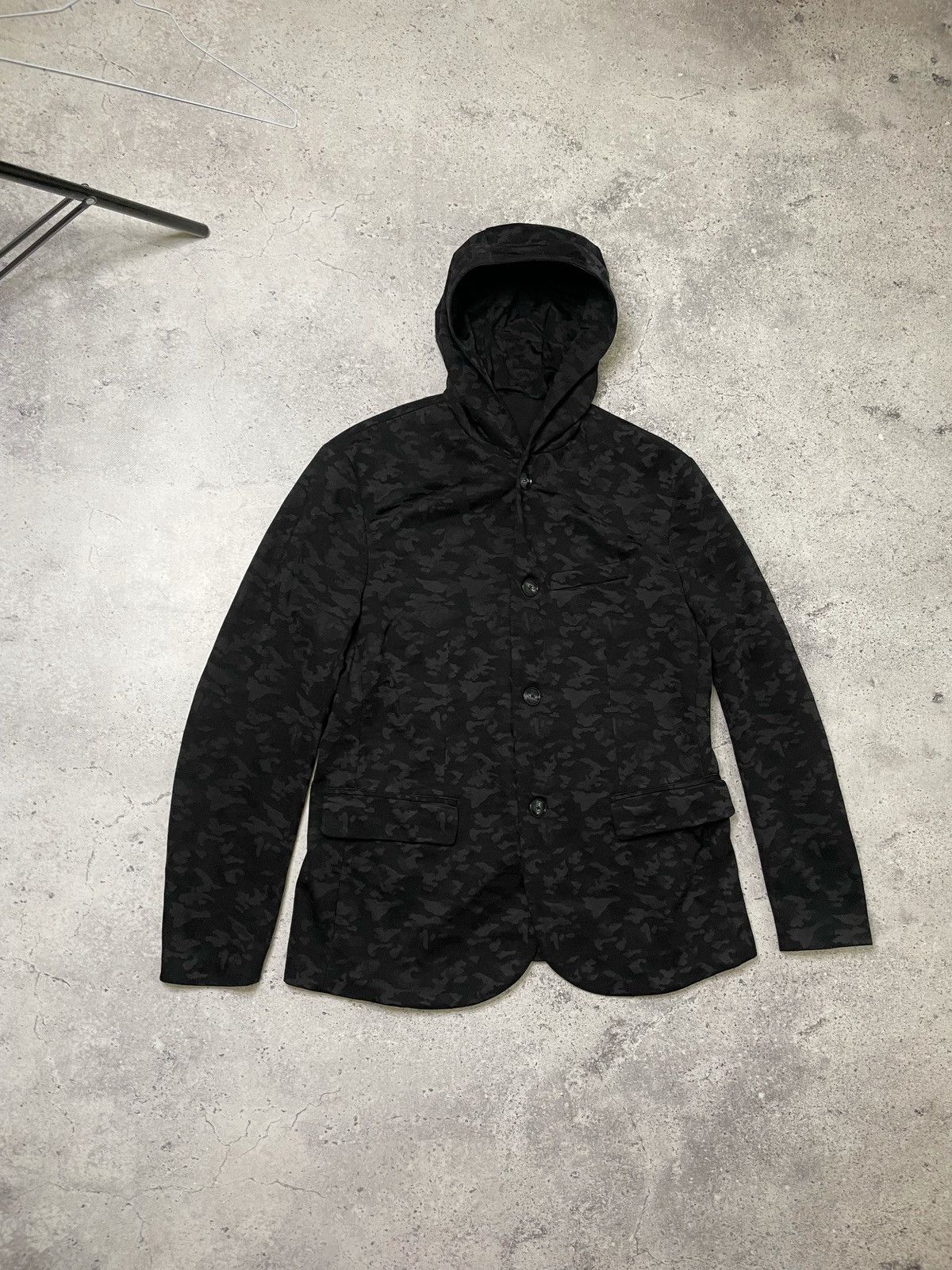 Emporio Armani Emporio Armani Slim Fit Sakko Camouflage Jacket With Hood Size US M / EU 48-50 / 2 - 1 Thumbnail
