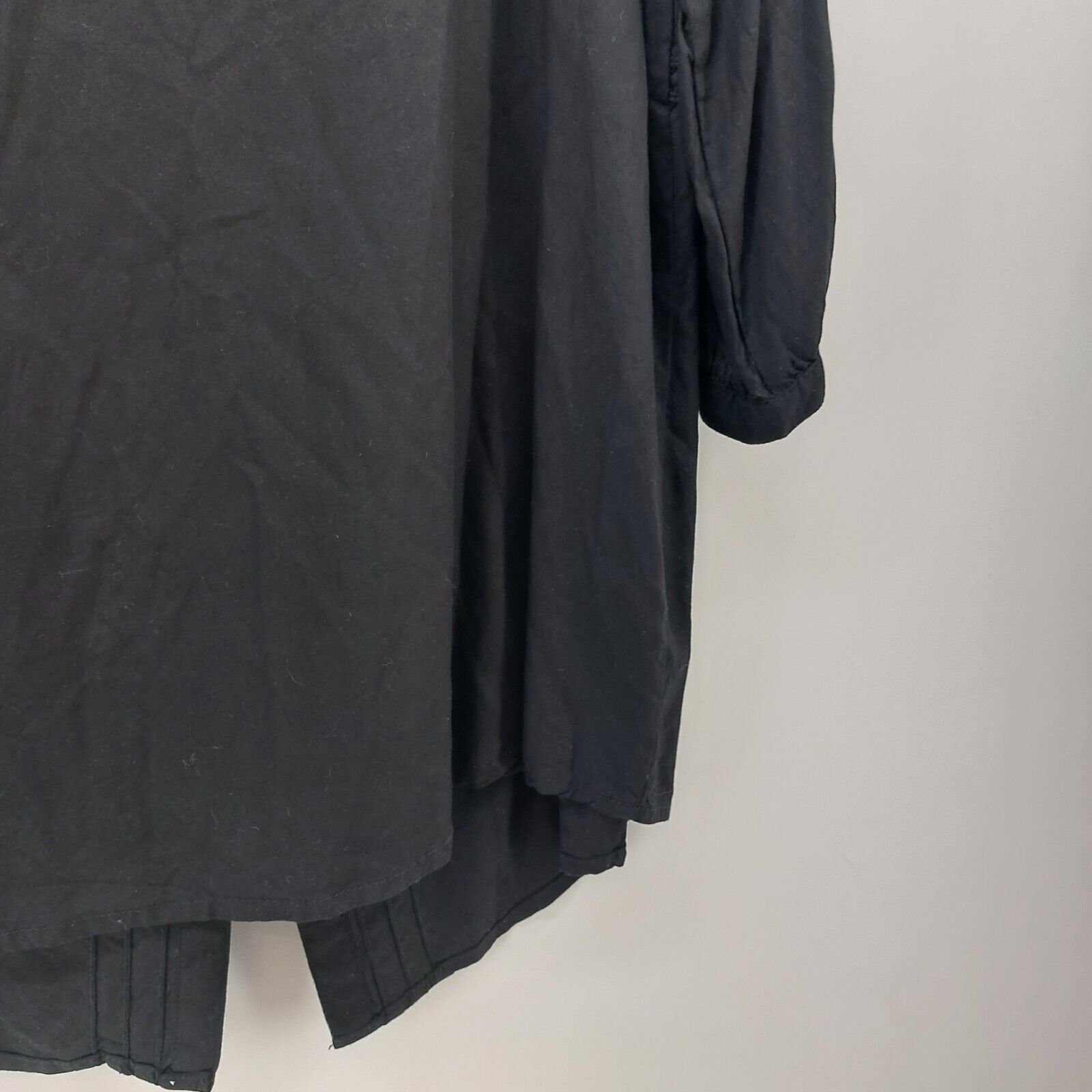 Other JM Collection Womens Black 3/4 Sleeve Blouse Pleated Button Size XL / US 12-14 / IT 48-50 - 5 Thumbnail