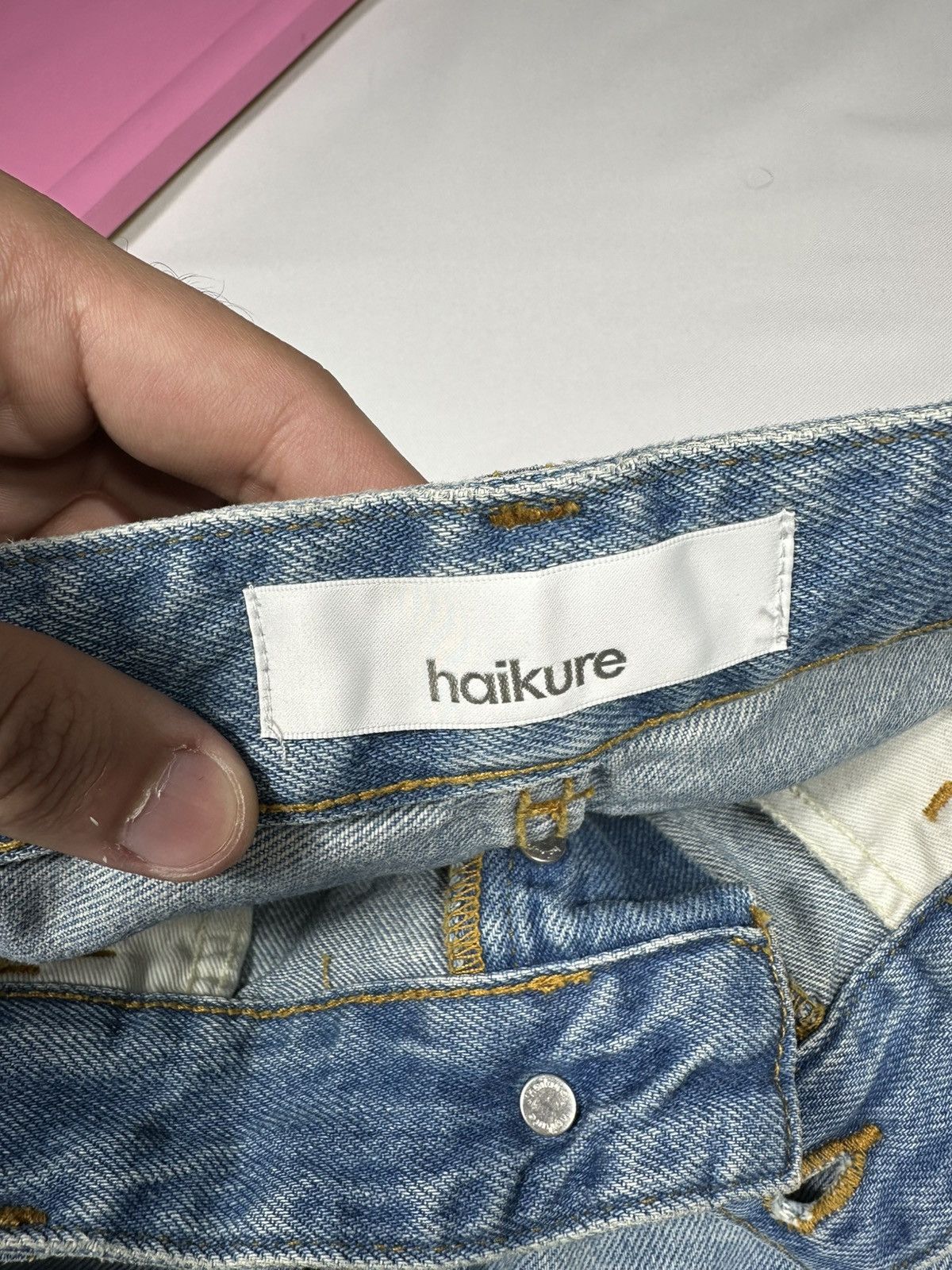 Haikure Haikure Tokyo Slim Crop Roki Denim Used Pocket Pants Jeans Size 32" / US 10 / IT 46 - 13 Thumbnail
