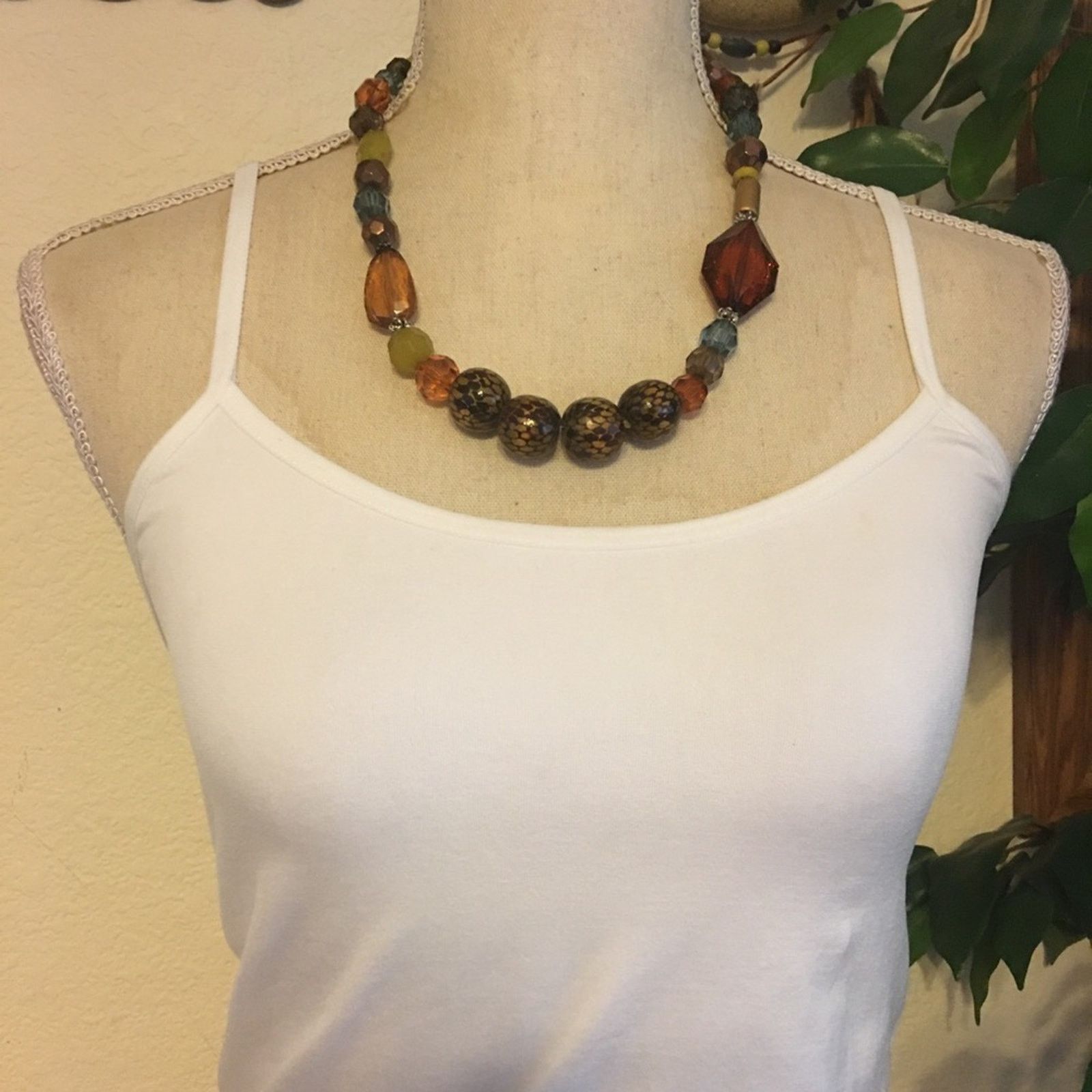 Vintage Vintage multi tone animal print beaded necklace Size ONE SIZE - 3 Thumbnail