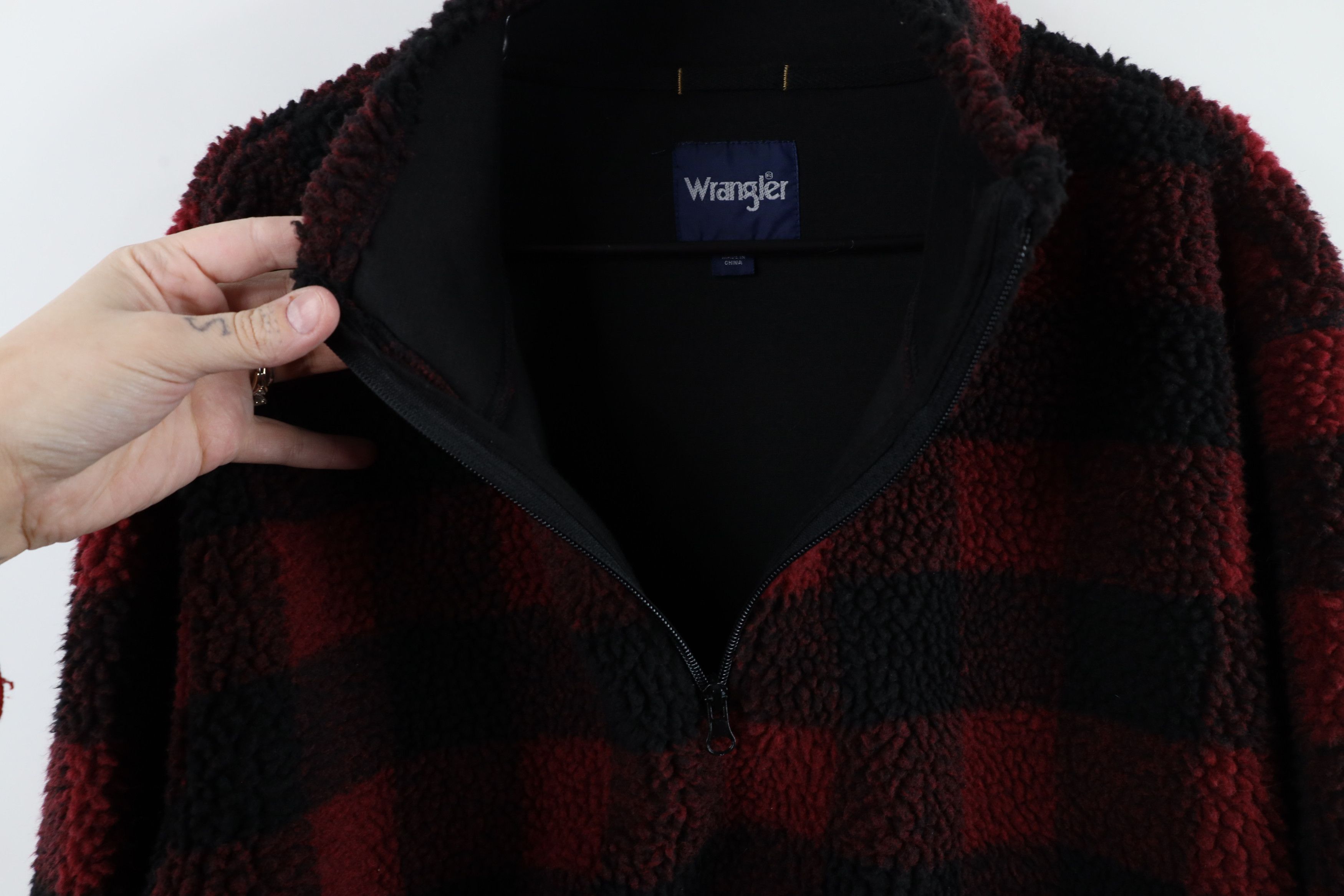 Vintage × Wrangler Vintage Wrangler Fleece Half Zip Pullover Sweater Jacket Size US XXL / EU 58 / 5 - 5 Thumbnail