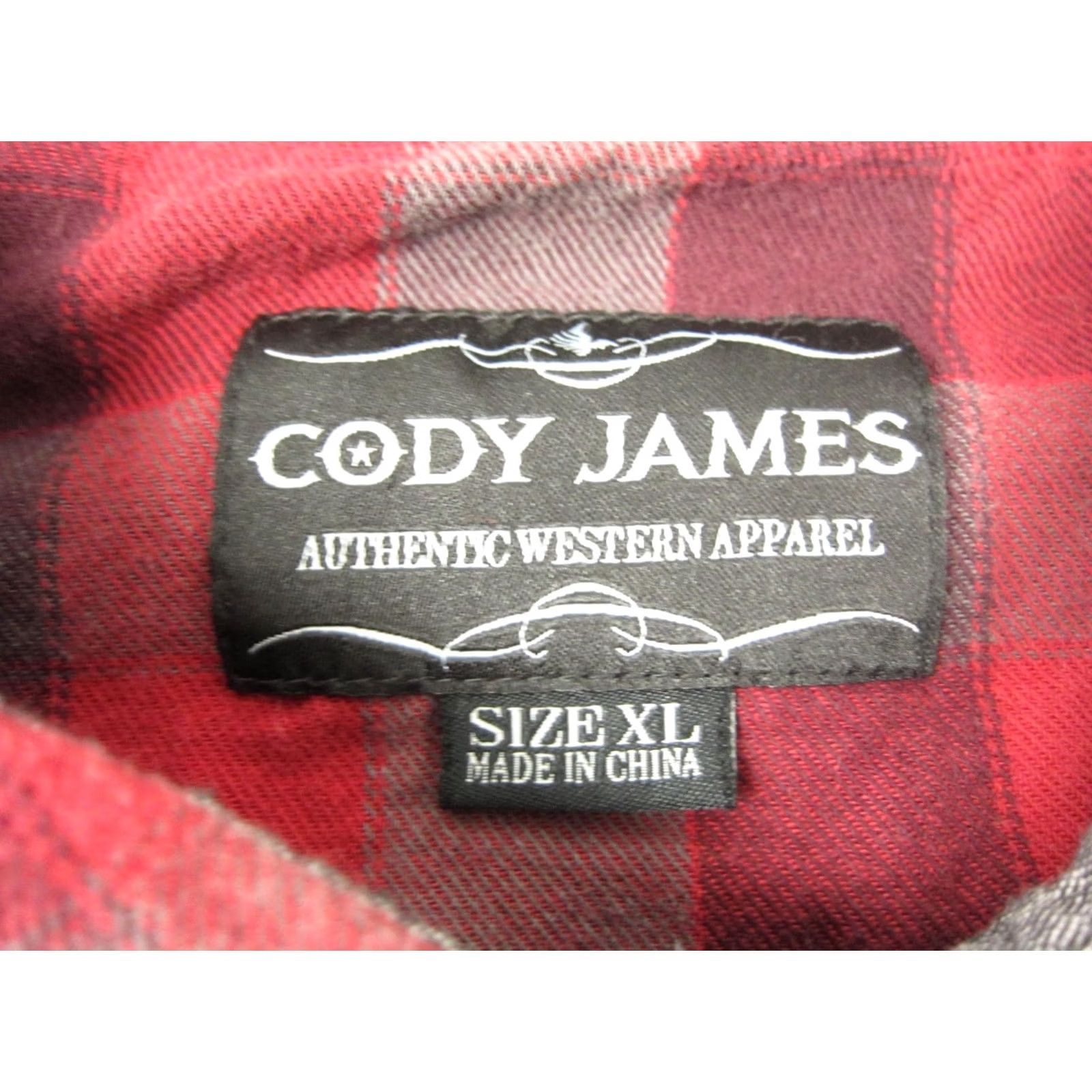 Cody James Cody James Shirt Mens XL Red Plaid Regular Fit Western Snap Rodeo Size US XL / EU 56 / 4 - 4 Thumbnail